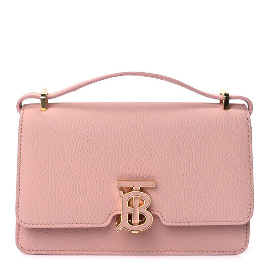 Burberry Grained Calfskin Mini TB Elongated Bag Dusty Pink