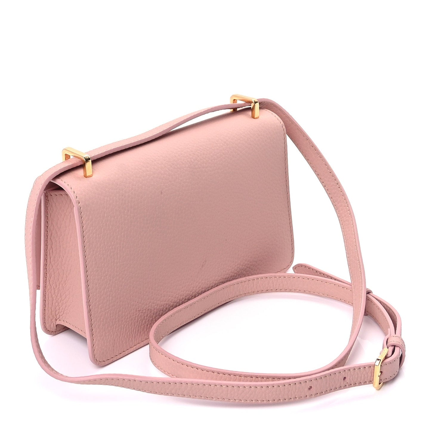 Burberry Grained Calfskin Mini TB Elongated Bag Dusty Pink