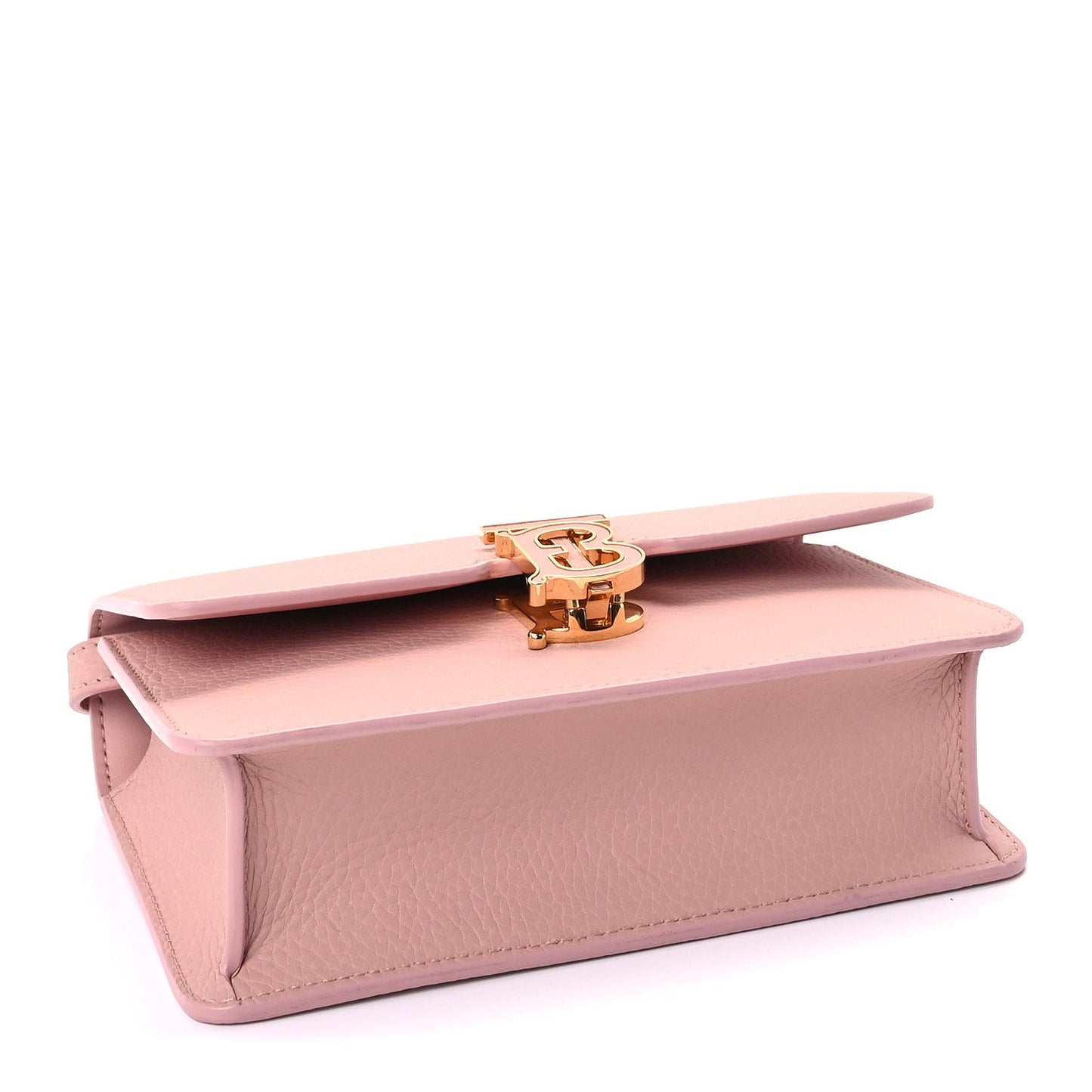 Burberry Grained Calfskin Mini TB Elongated Bag Dusty Pink
