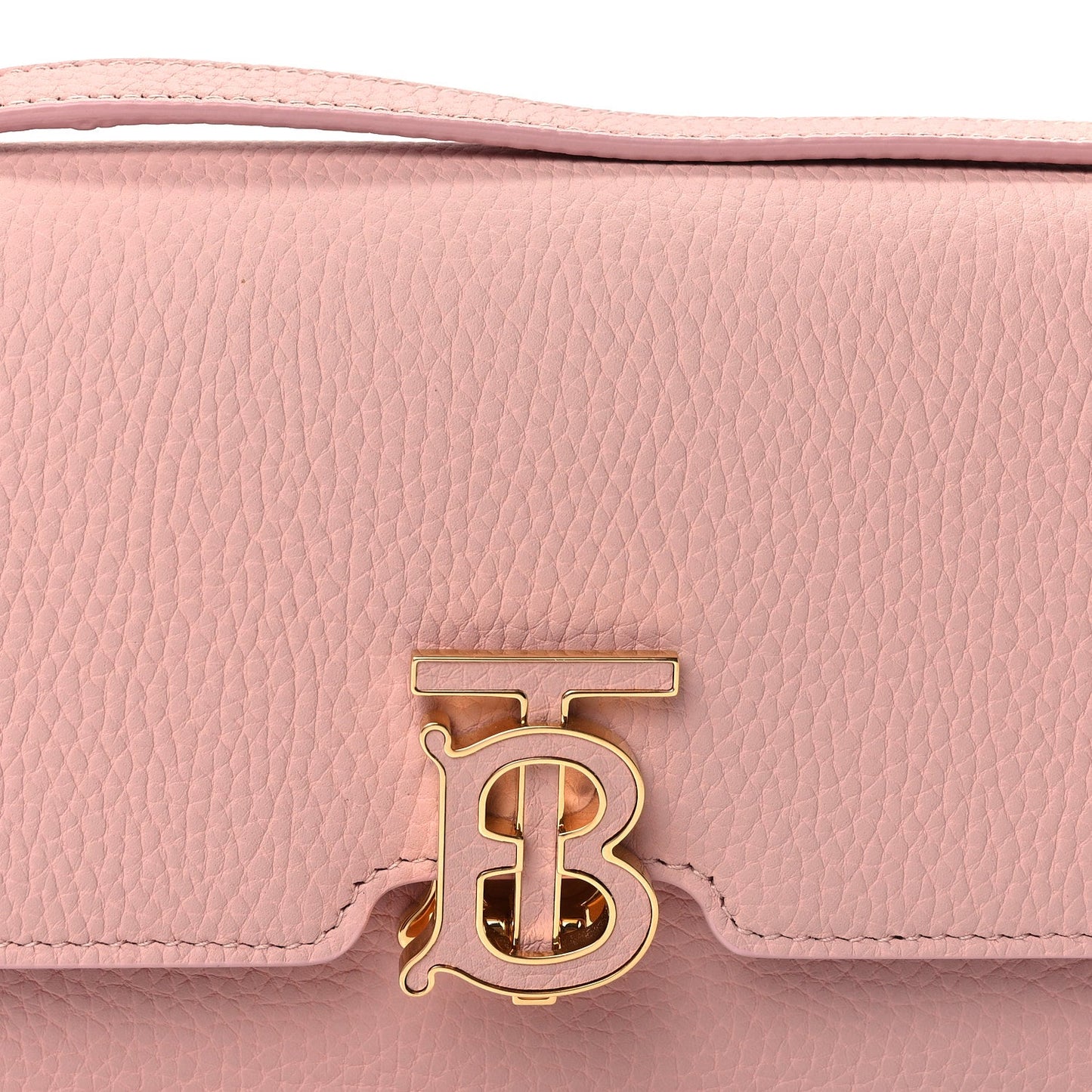 Burberry Grained Calfskin Mini TB Elongated Bag Dusty Pink