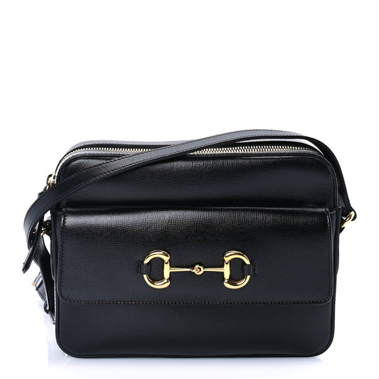 Gucci Azalea Calfskin Small Horsebit 1955 Shoulder Bag  Black