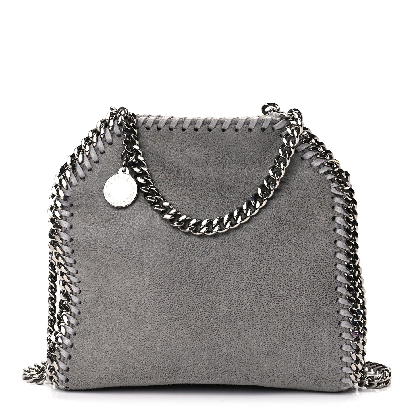 Stella McCartney Shaggy Deer Tiny Falabella Tote Grey