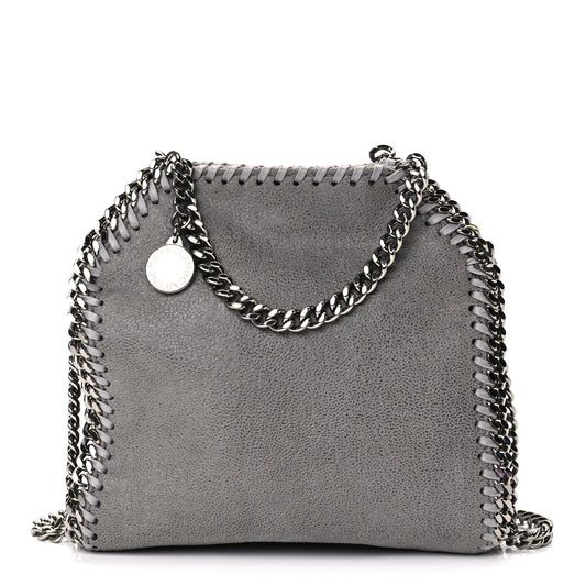 Stella McCartney Shaggy Deer Tiny Falabella Tote Grey