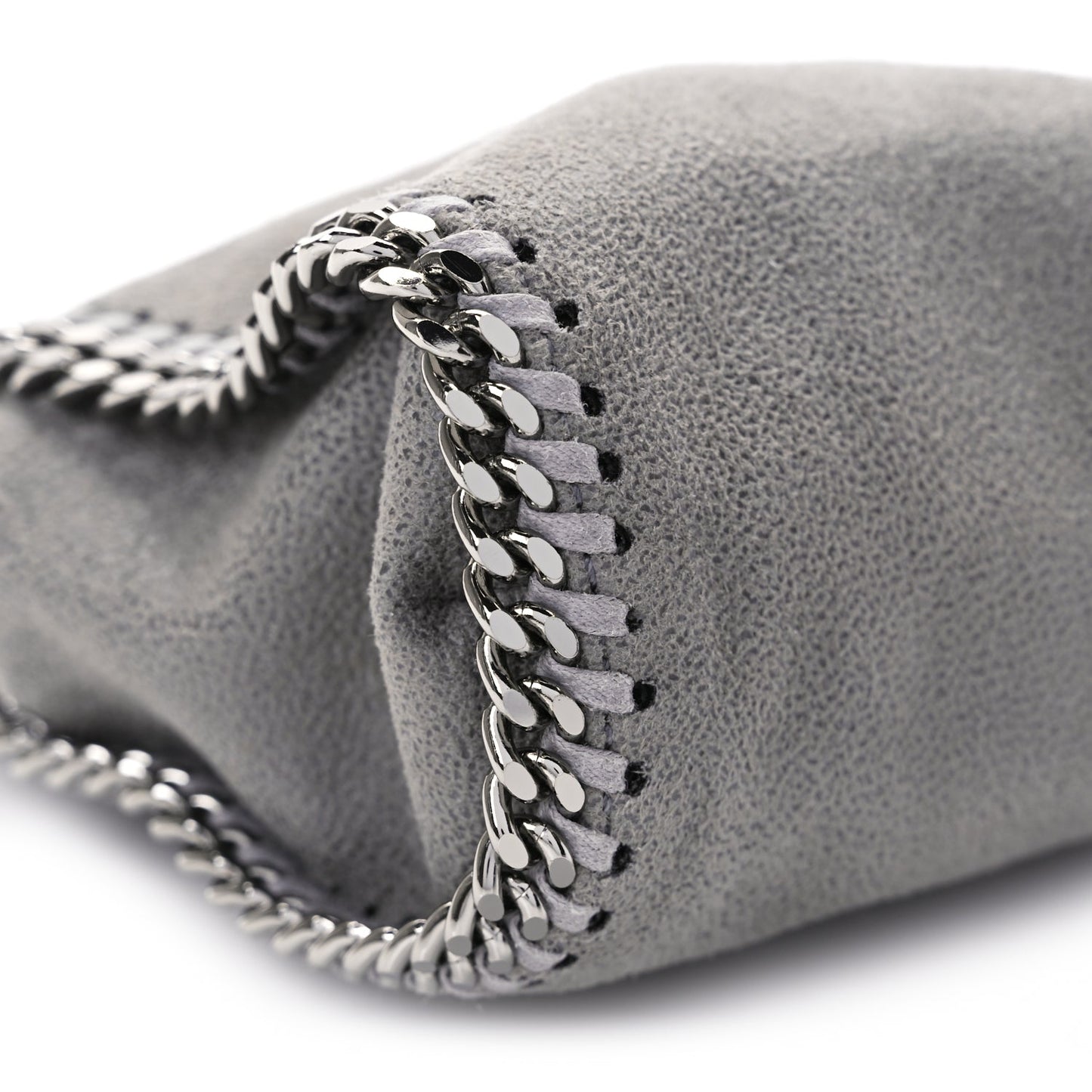 Stella McCartney Shaggy Deer Tiny Falabella Tote Grey