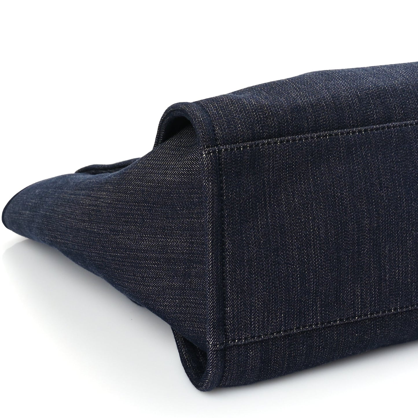 Chanel Denim Large Deauville Tote Dark Blue