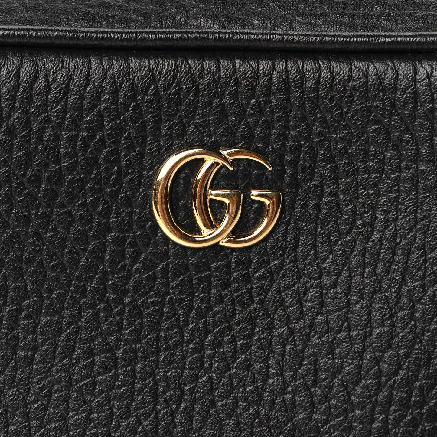 Gucci Dollar Calfskin Super Mini GG Marmont Chain Shoulder Bag Black