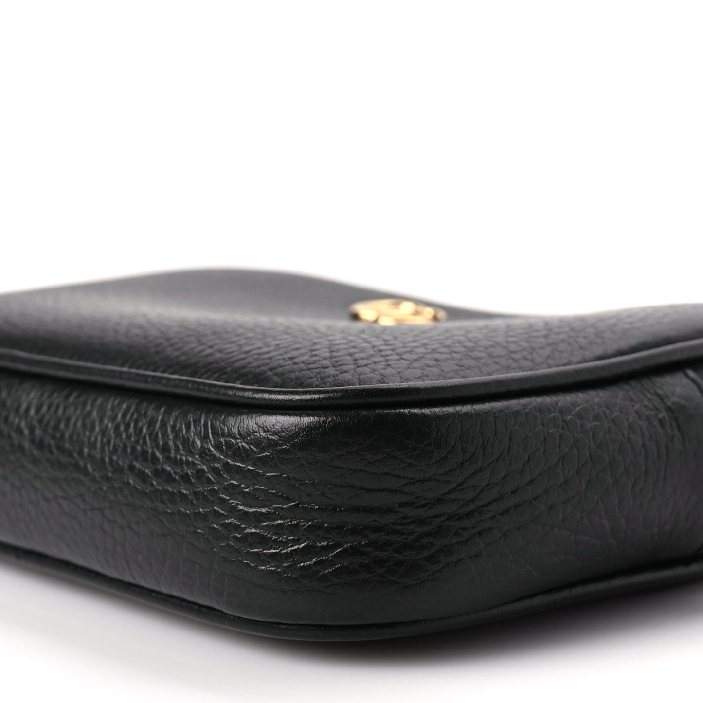 Gucci Dollar Calfskin Super Mini GG Marmont Chain Shoulder Bag Black