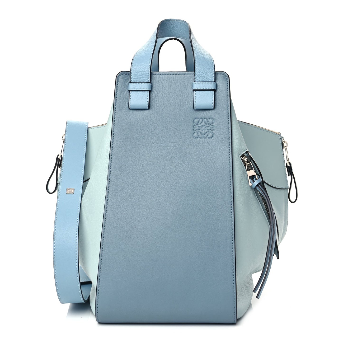 Loewe Calfskin Large Hammock Shoulder Bag Aqua Light Blue Stone