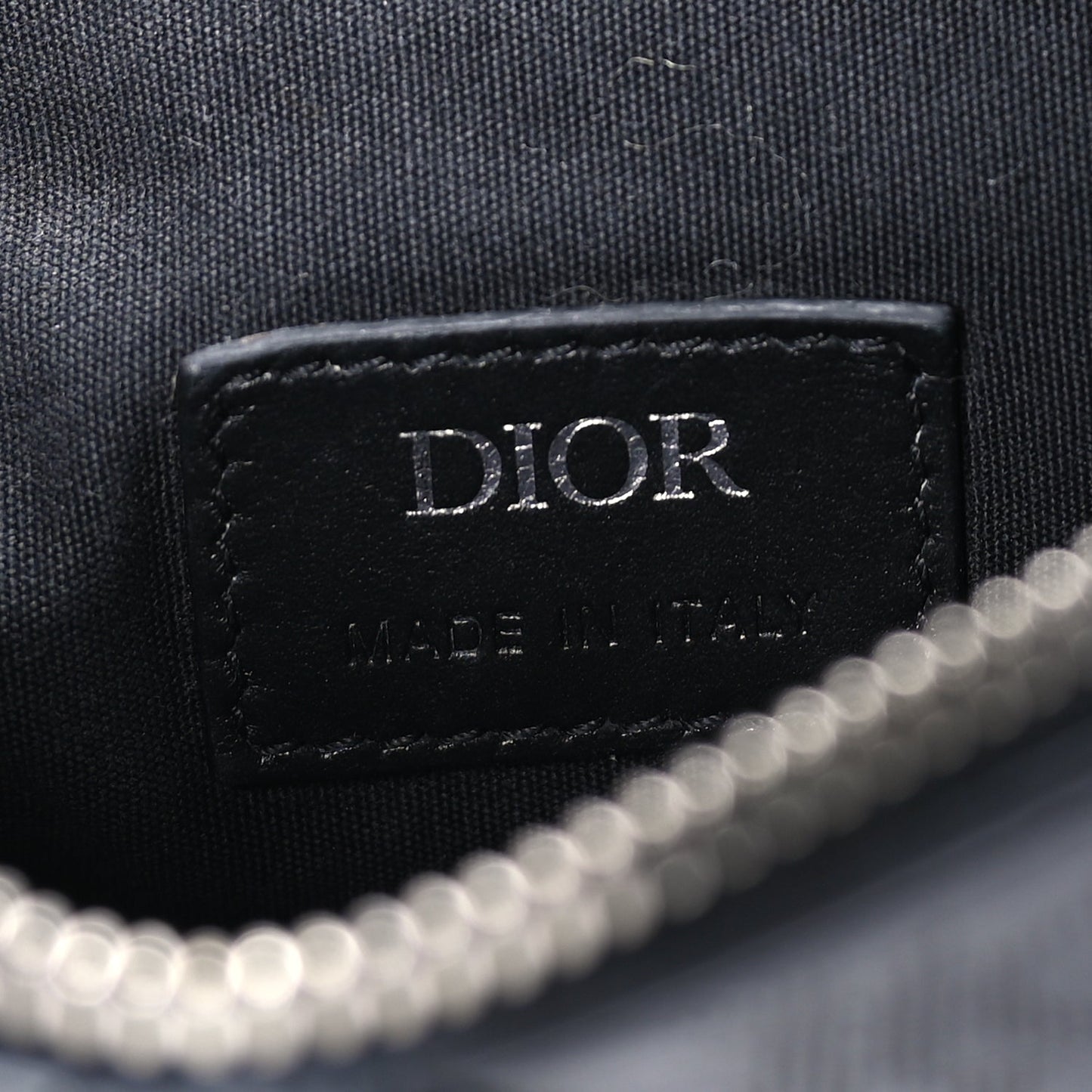 Christian Dior Calfskin Perforated Oblique Galaxy Mens Saddle Bag  Black