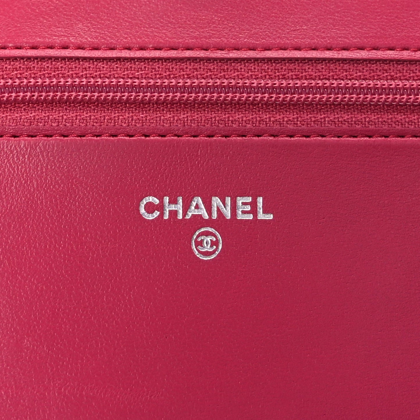 Chanel Lambskin Quilted Boy Wallet On Chain WOC  Pink