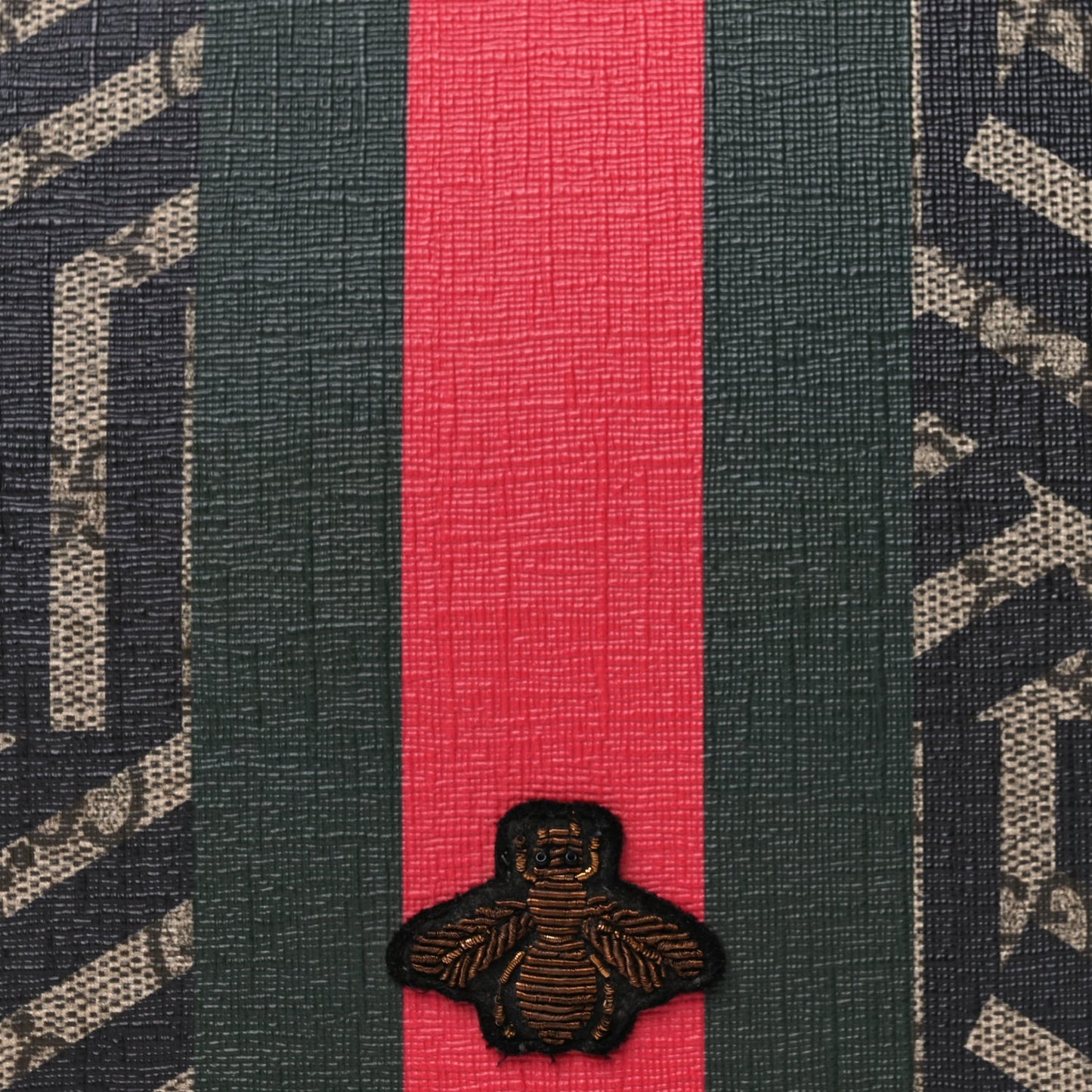 Gucci GG Supreme Monogram Caleido Web Crossbody  Beige Ebony