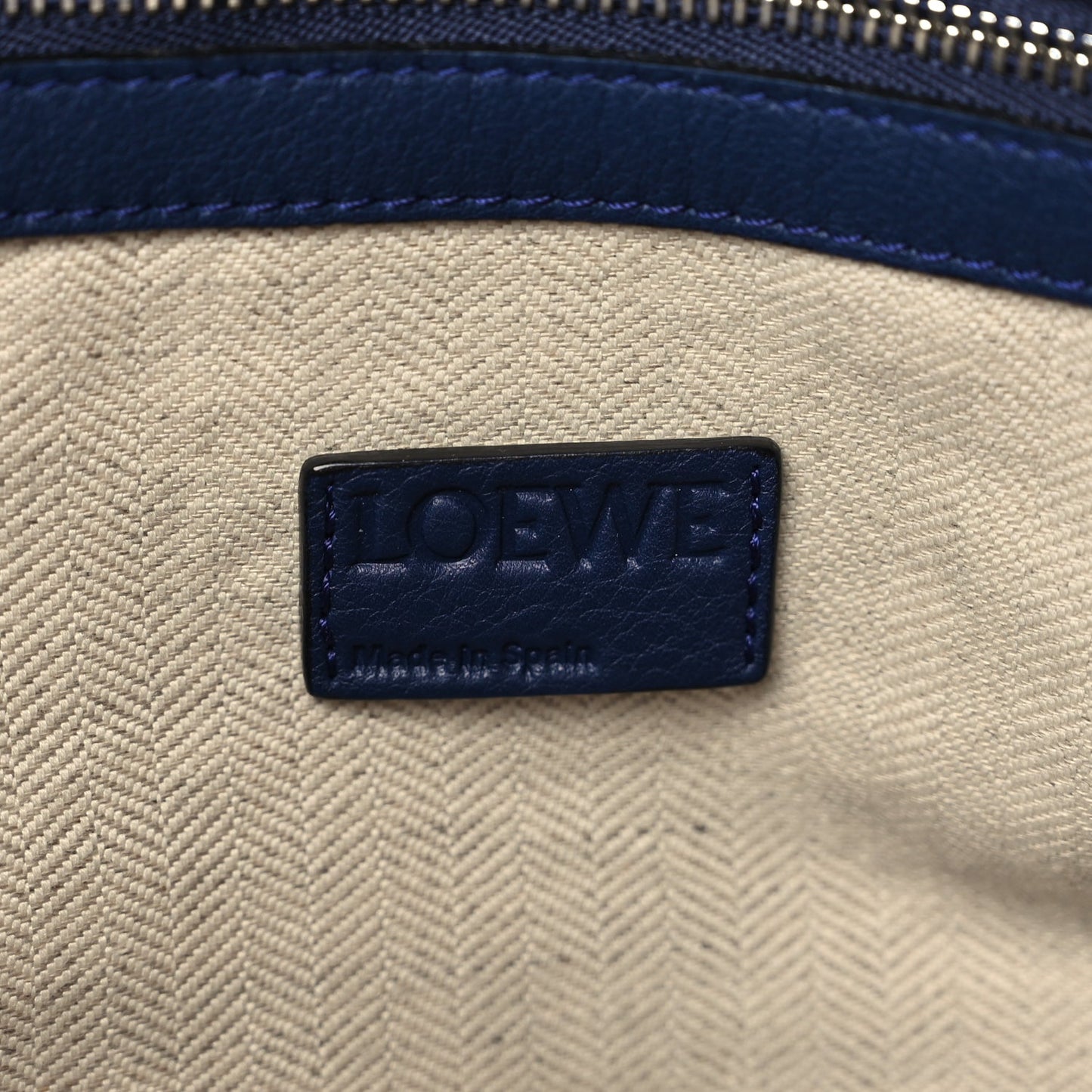Loewe Calfskin Small Flamenco Knot Hobo Navy