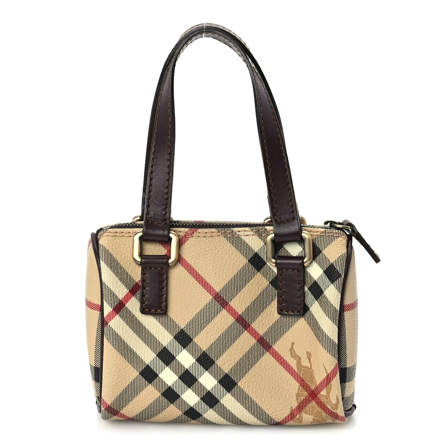 Burberry Haymarket Check Mini Shoulder Bag  Chocolate