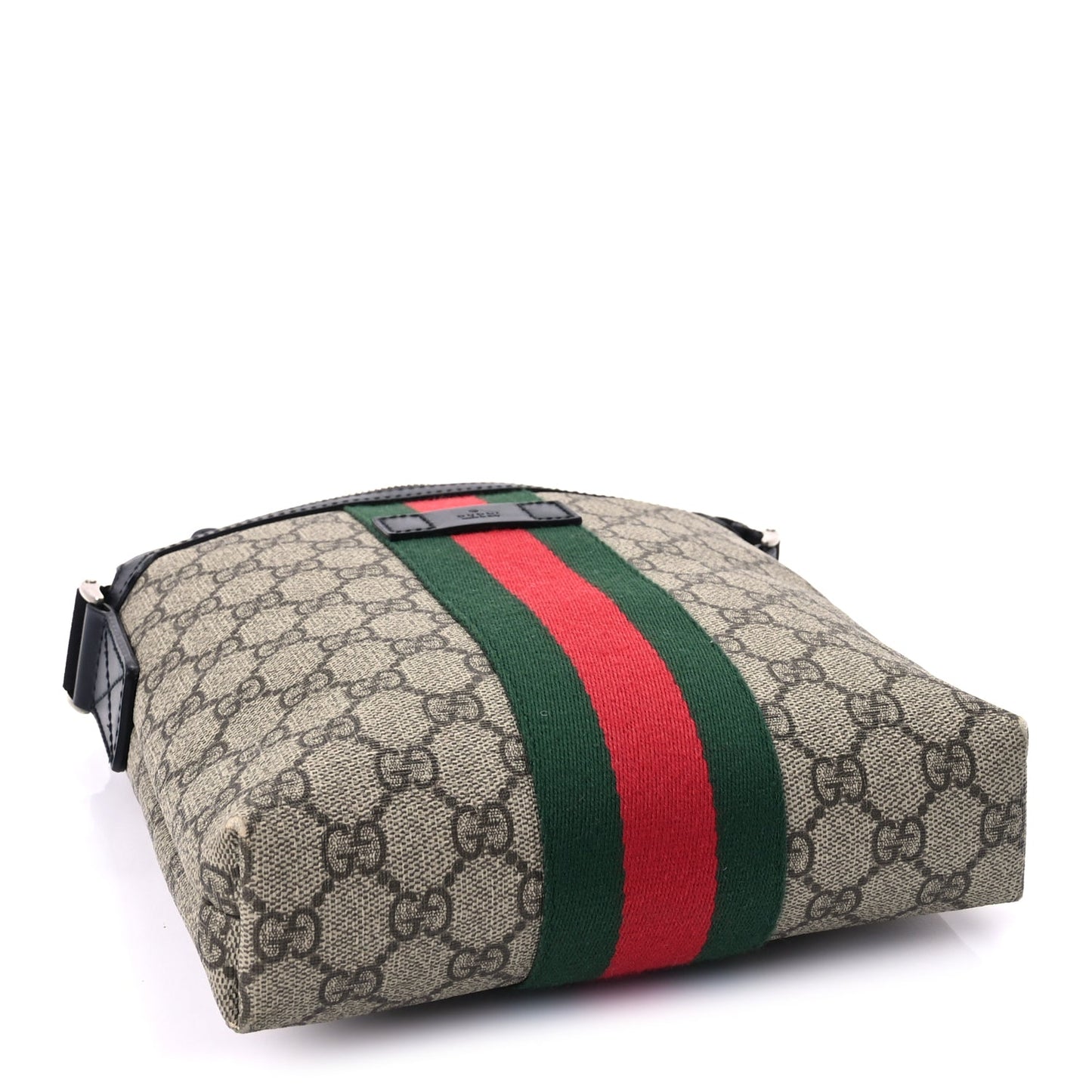 Gucci GG Supreme Monogram Web Messenger Bag Black