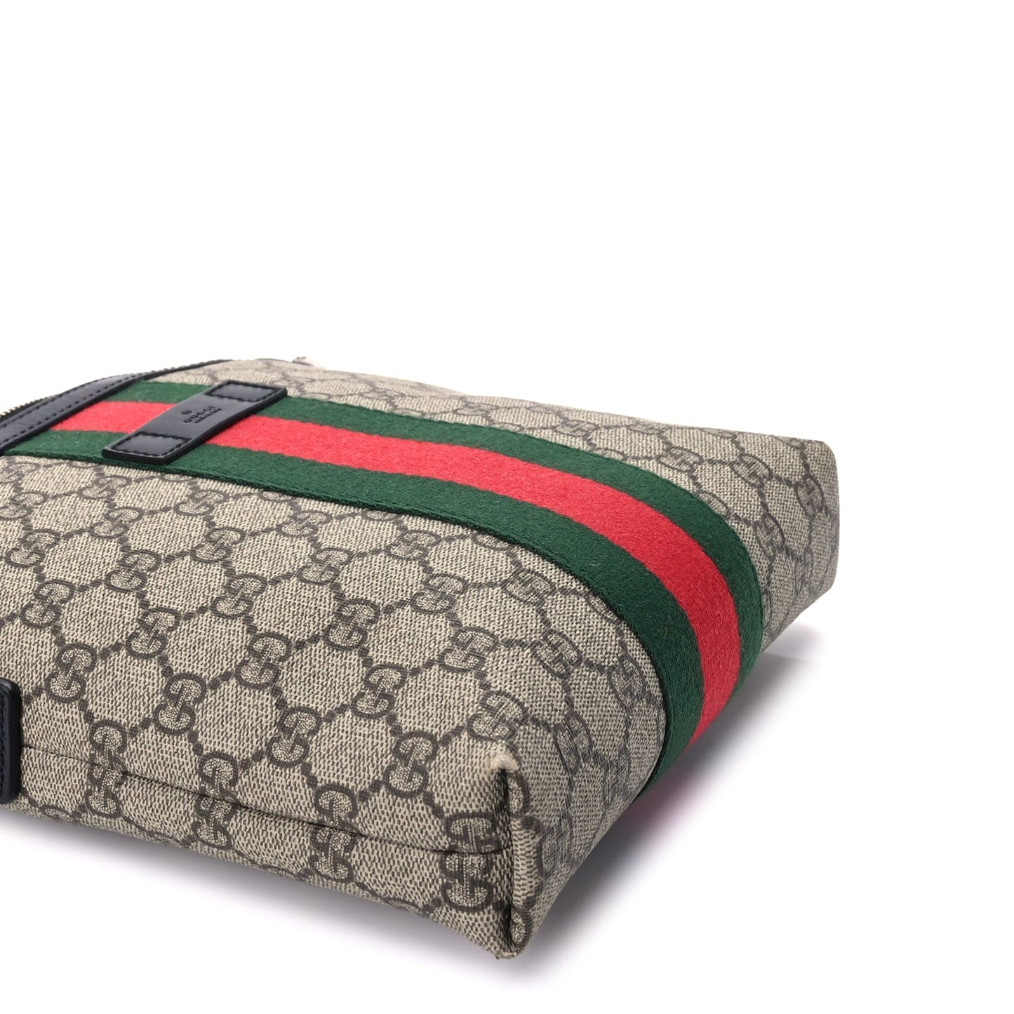 Gucci GG Supreme Monogram Web Messenger Bag Black