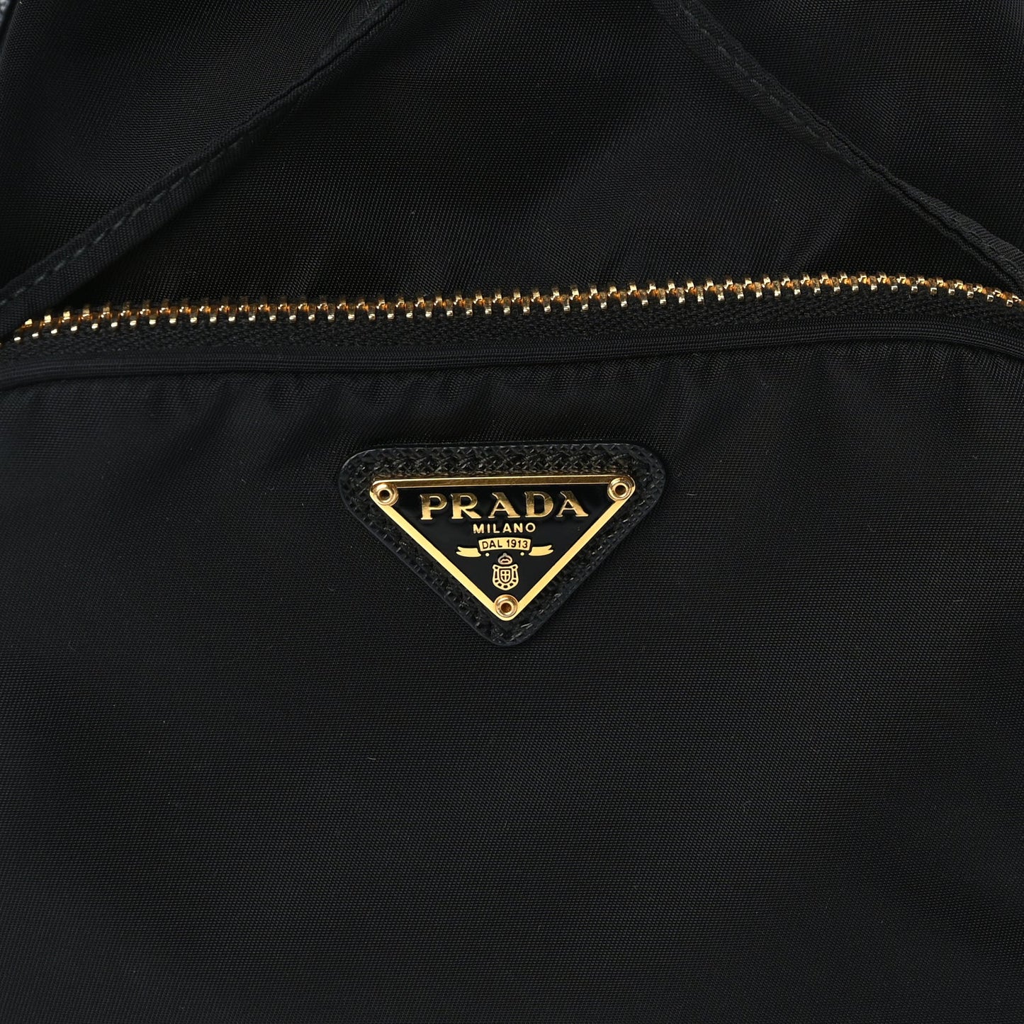 Prada Nylon Vela Saffiano Mini Bucket Crossbody Bag  Black