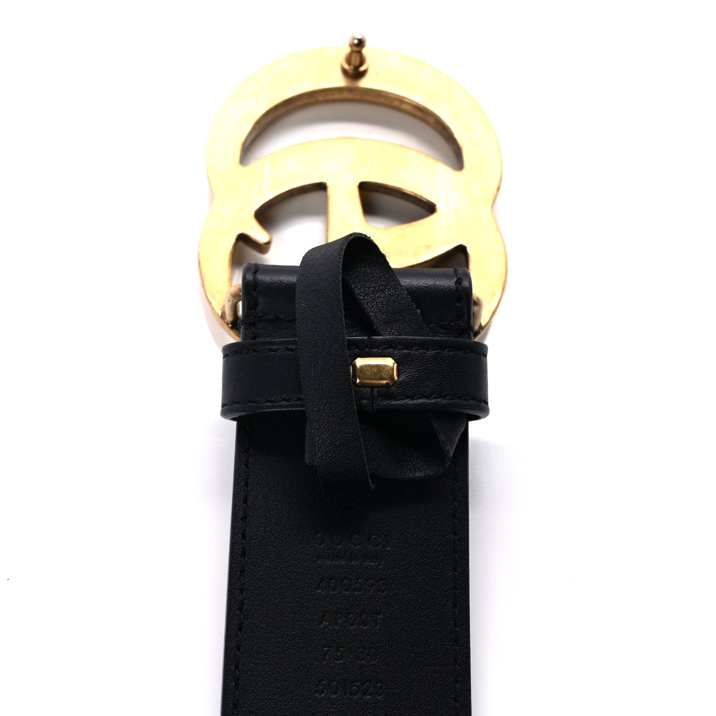 Gucci Calfskin Double G Wide Belt 75 30  Black