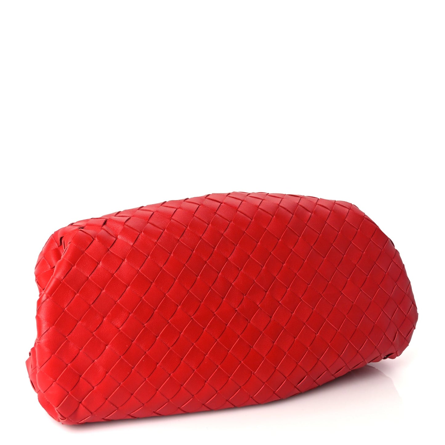 Bottega Veneta Nappa Maxi Intrecciato The Pouch Oversized Clutch Bright Red