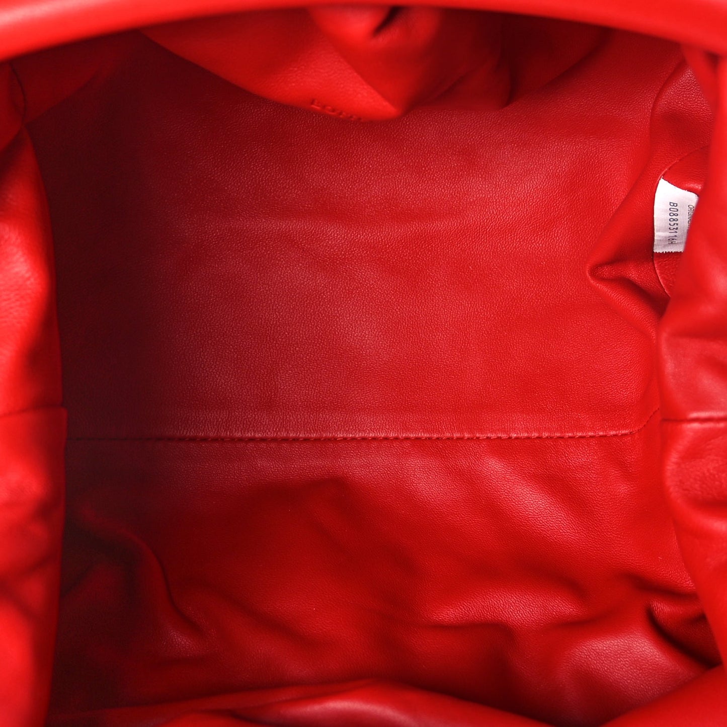 Bottega Veneta Nappa Maxi Intrecciato The Pouch Oversized Clutch Bright Red