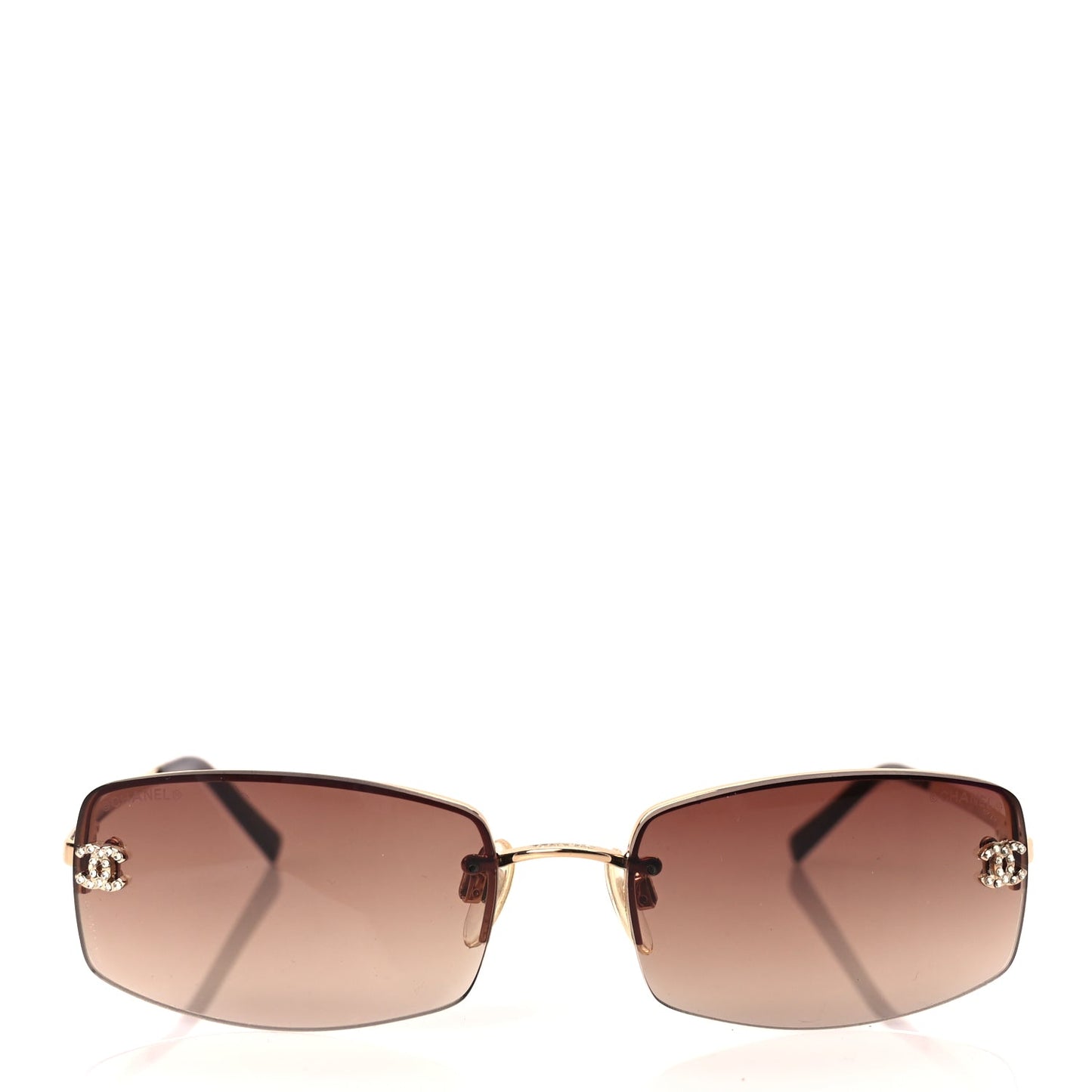 Chanel Crystal CC Logo Sunglasses 4093-B Gold