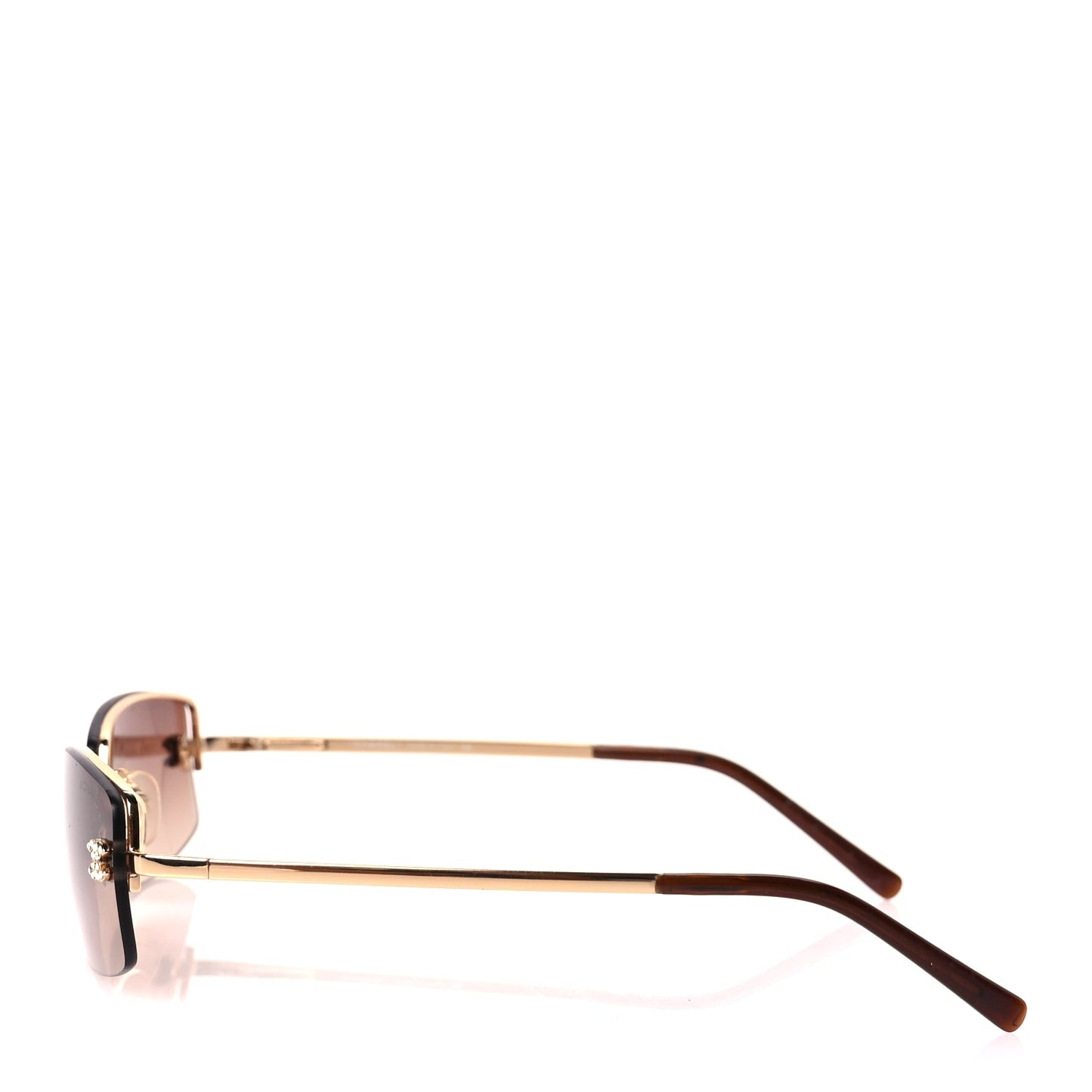Chanel Crystal CC Logo Sunglasses 4093-B Gold