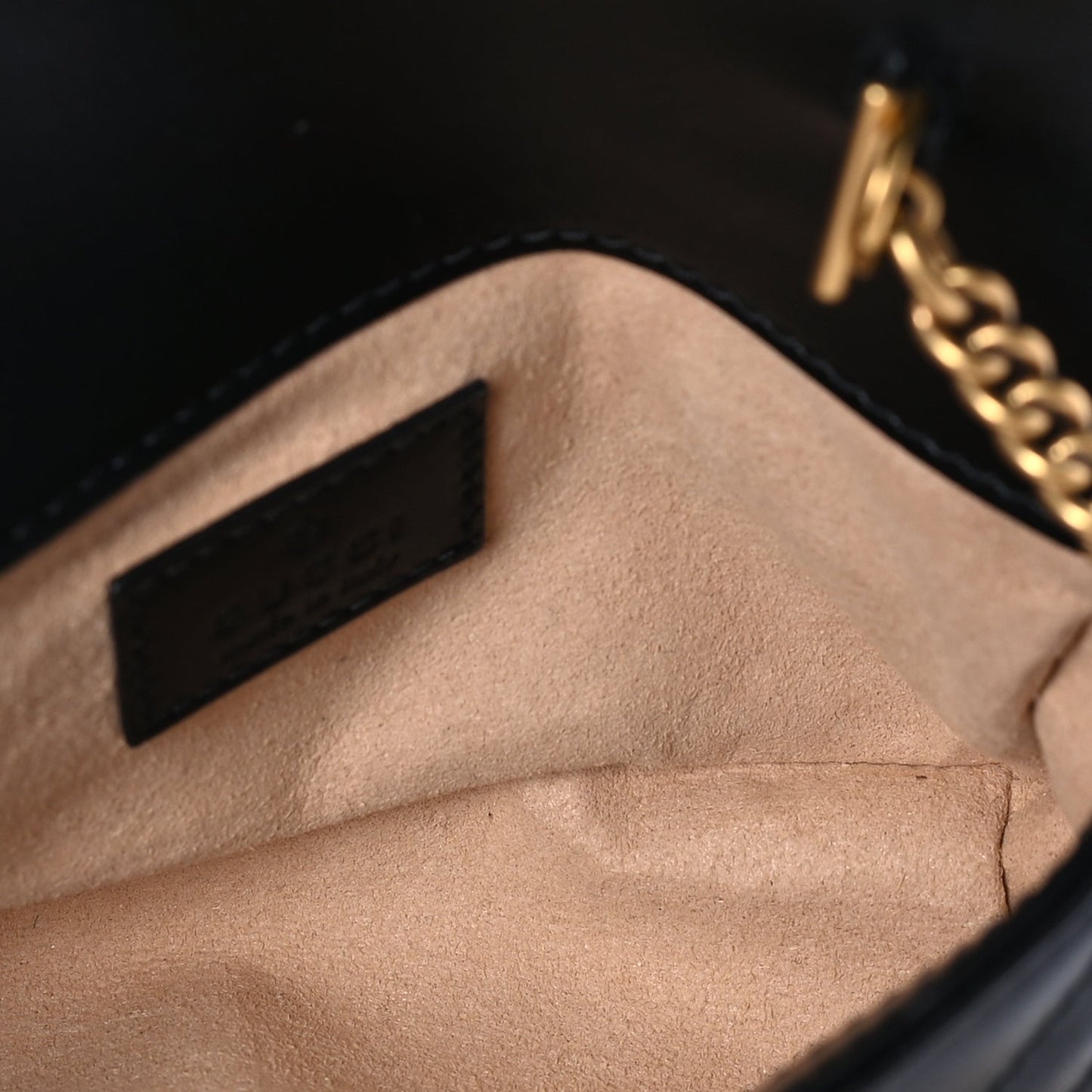 Gucci Calfskin Matelasse Super Mini GG Marmont Shoulder Bag  Black