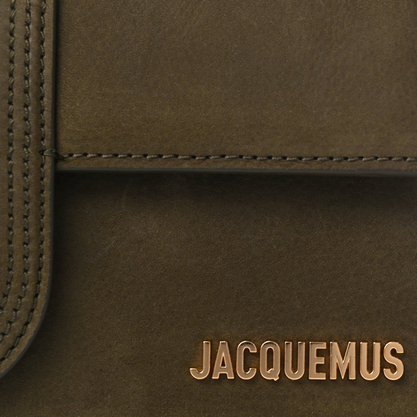 Jacquemus Nubuck Le Grande Bambino Dark Khaki