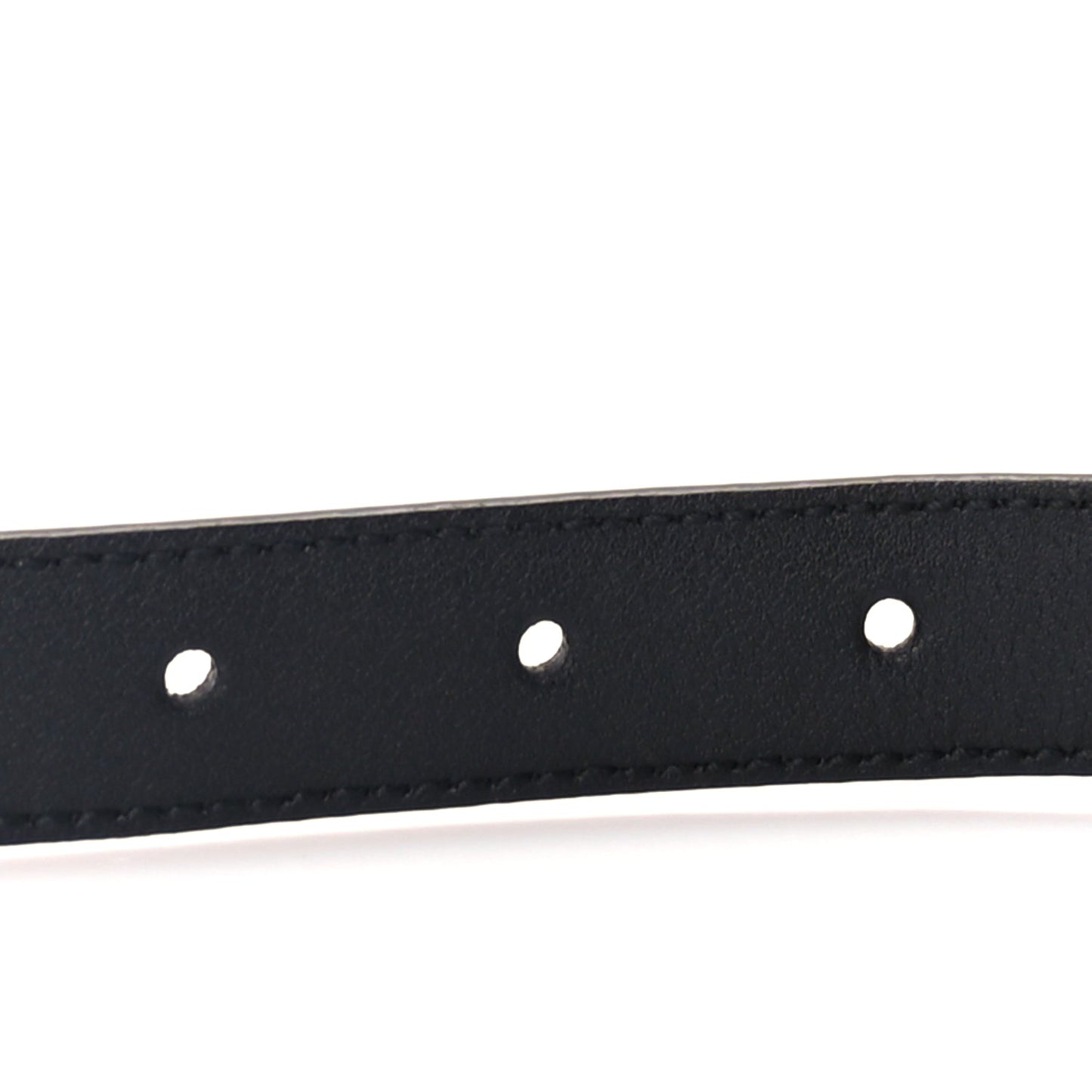Gucci Azalea Calfskin Enamel Monochrome Double G 20mm Belt 70 28  Black