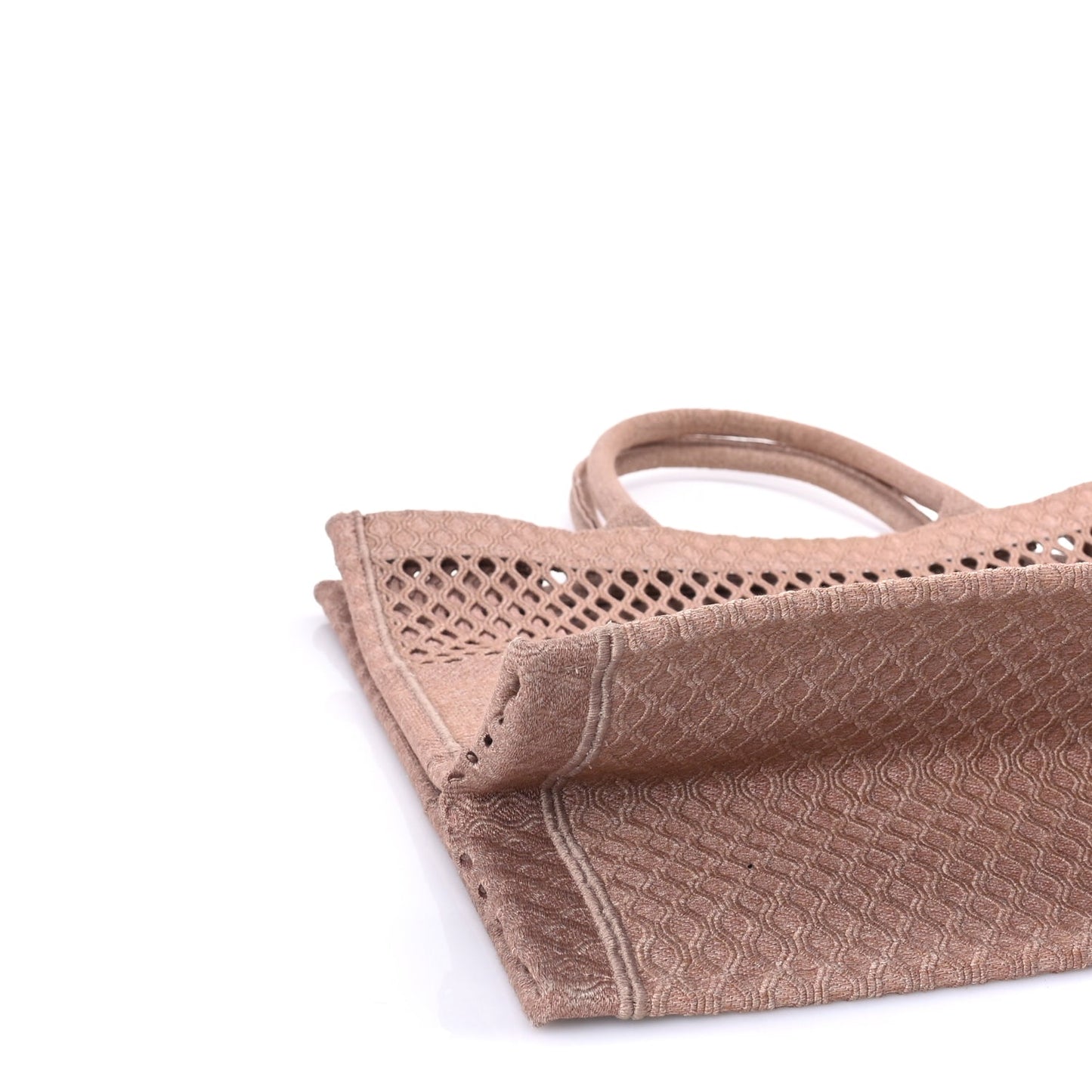 Christian Dior Mesh Embroidered Large Book Tote Clay