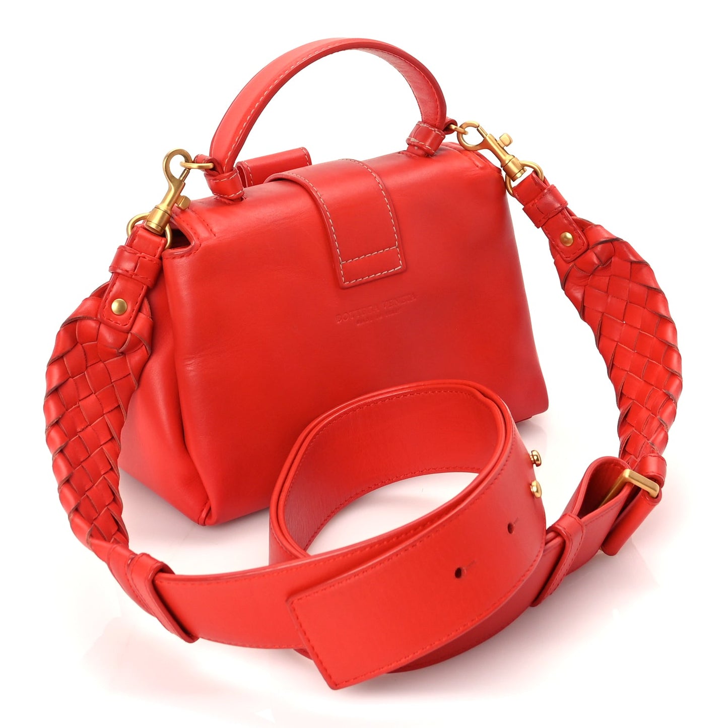 Bottega Veneta Nappa Small Piazza Bag  Vesuvio