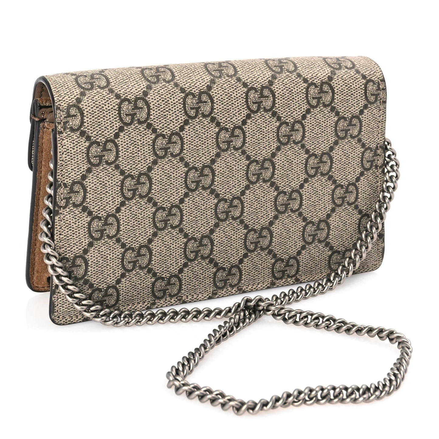 Gucci GG Supreme Monogram Super Mini Dionysus Shoulder Bag Taupe