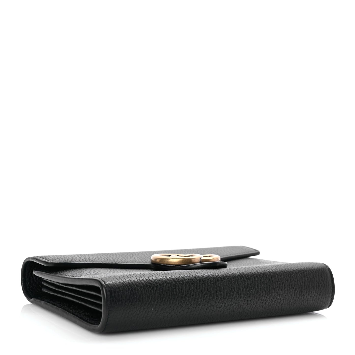 Gucci Calfskin GG Marmont Chain Wallet Black