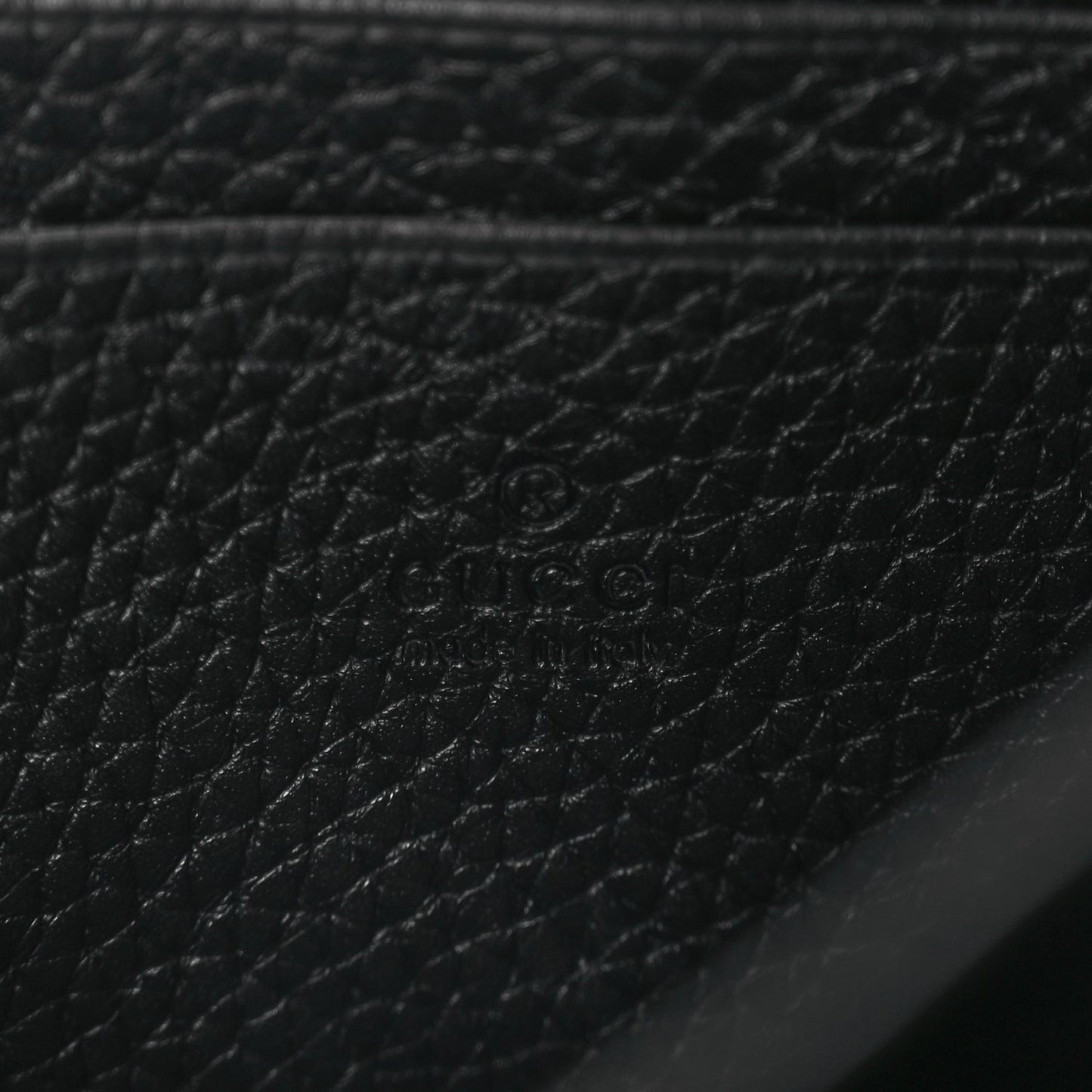 Gucci Calfskin GG Marmont Chain Wallet Black