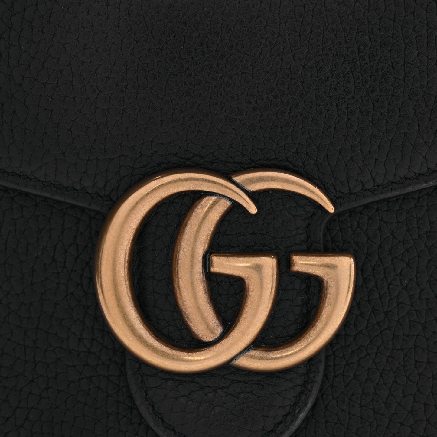 Gucci Calfskin GG Marmont Chain Wallet Black