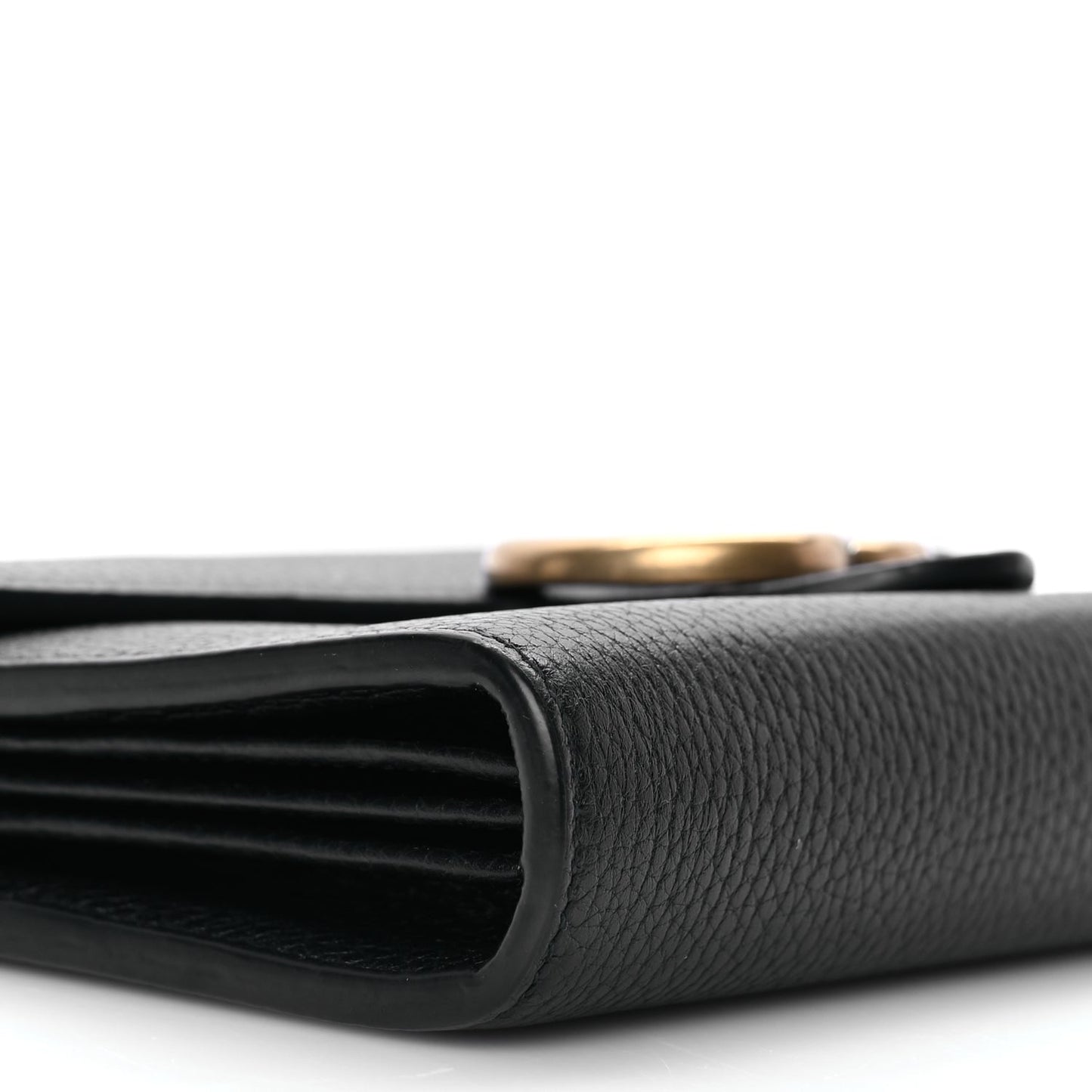 Gucci Calfskin GG Marmont Chain Wallet Black