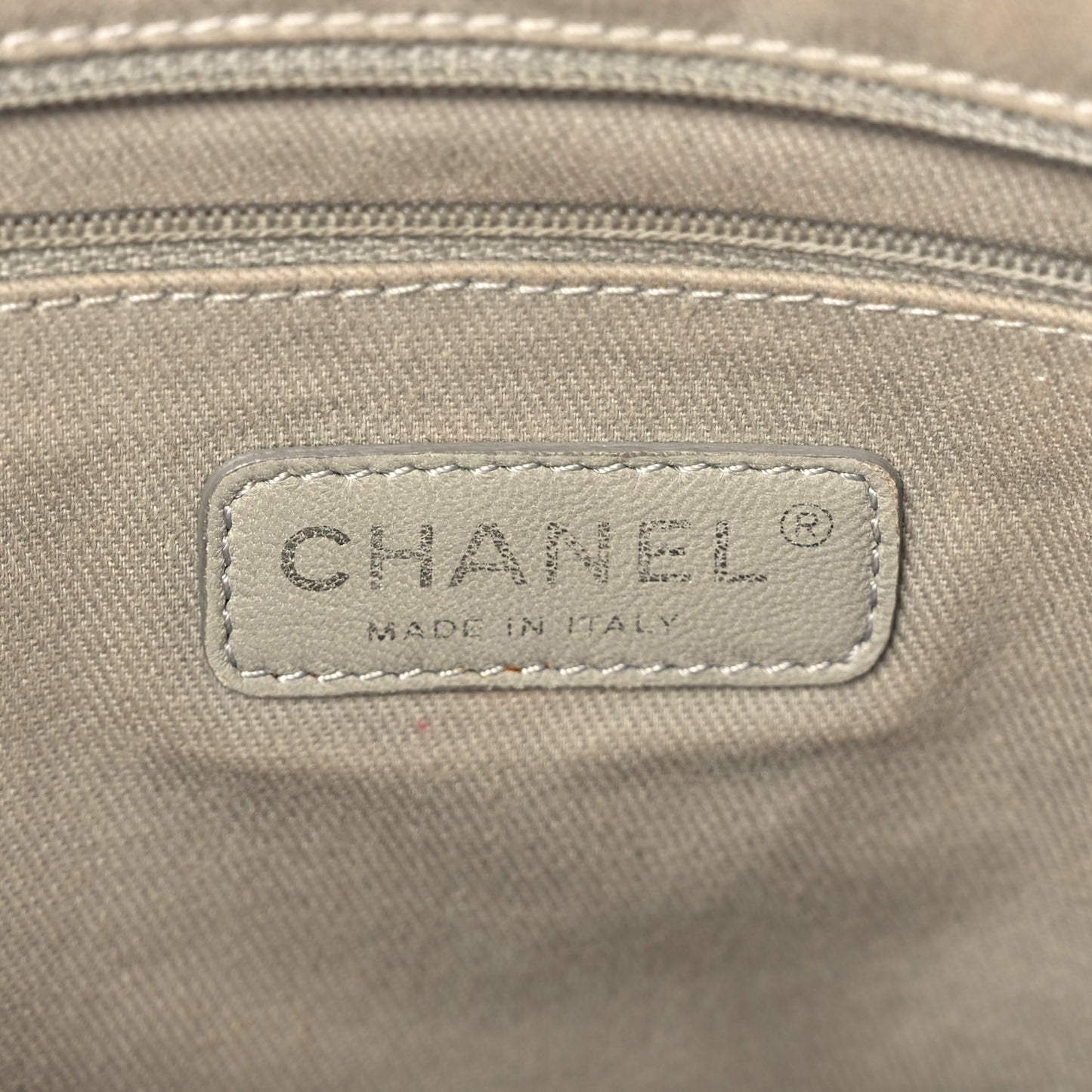 Chanel Aged Calfskin Quilted Be CC Tote Beige