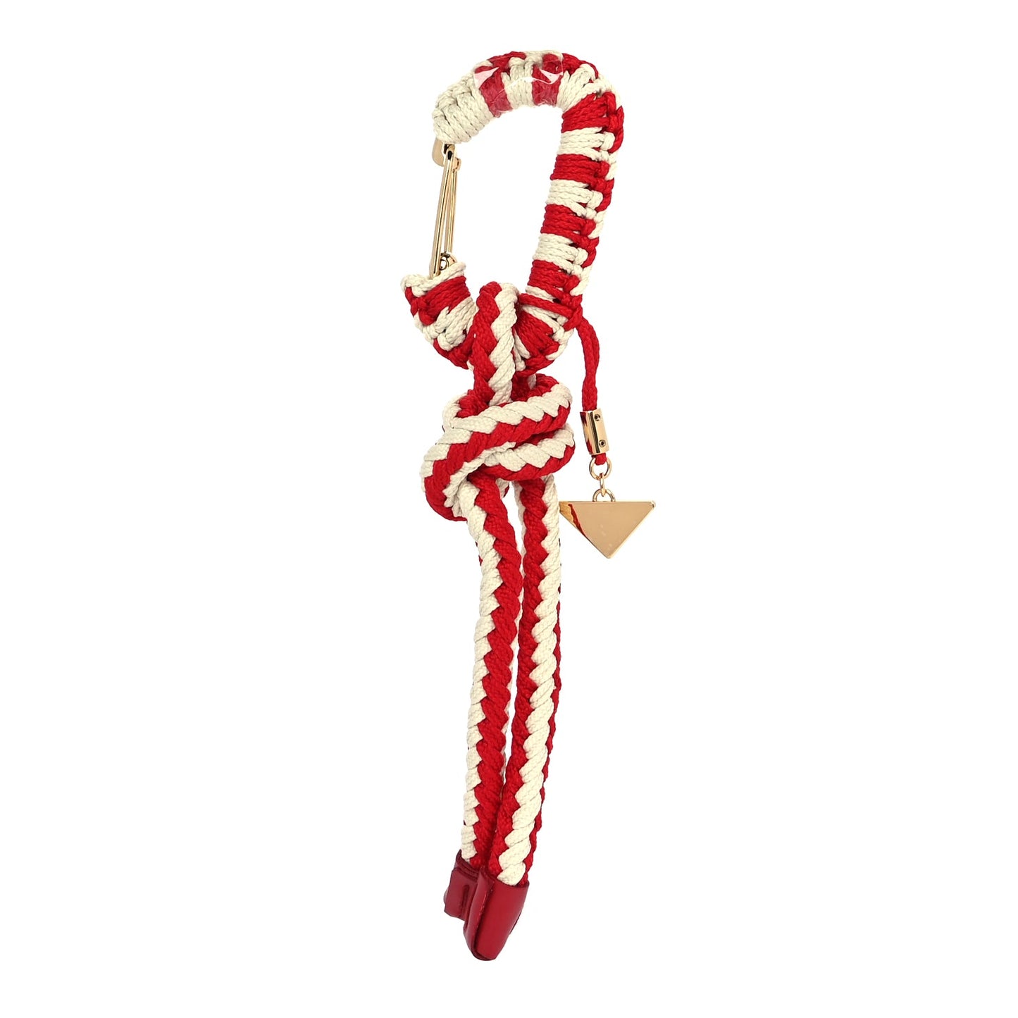 Prada Cotton Crochet Cord Bag Pendant Rosso Giallo
