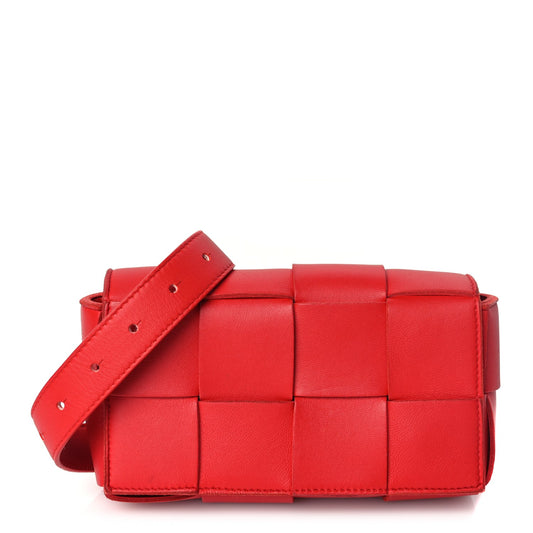 Bottega Veneta Nappa Maxi Intreccio The Belt Cassette Bag Chilli