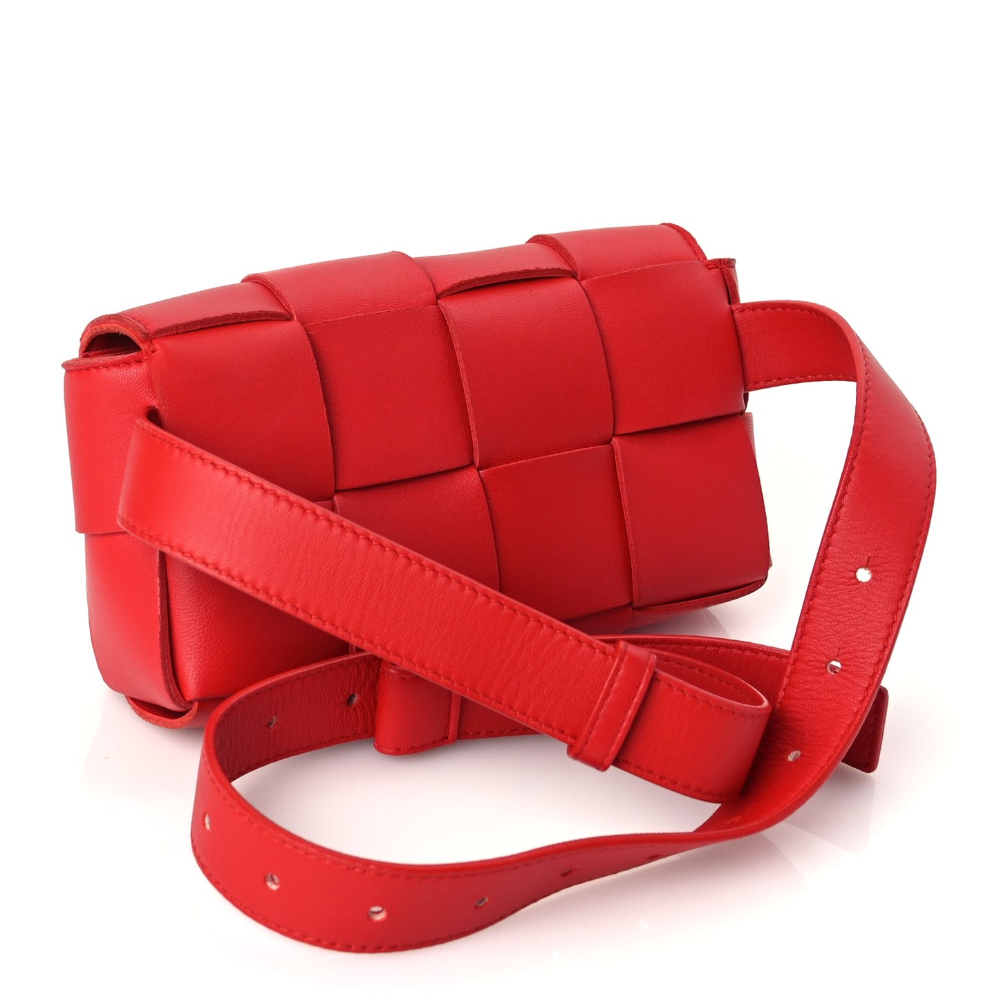Bottega Veneta Nappa Maxi Intreccio The Belt Cassette Bag Chilli