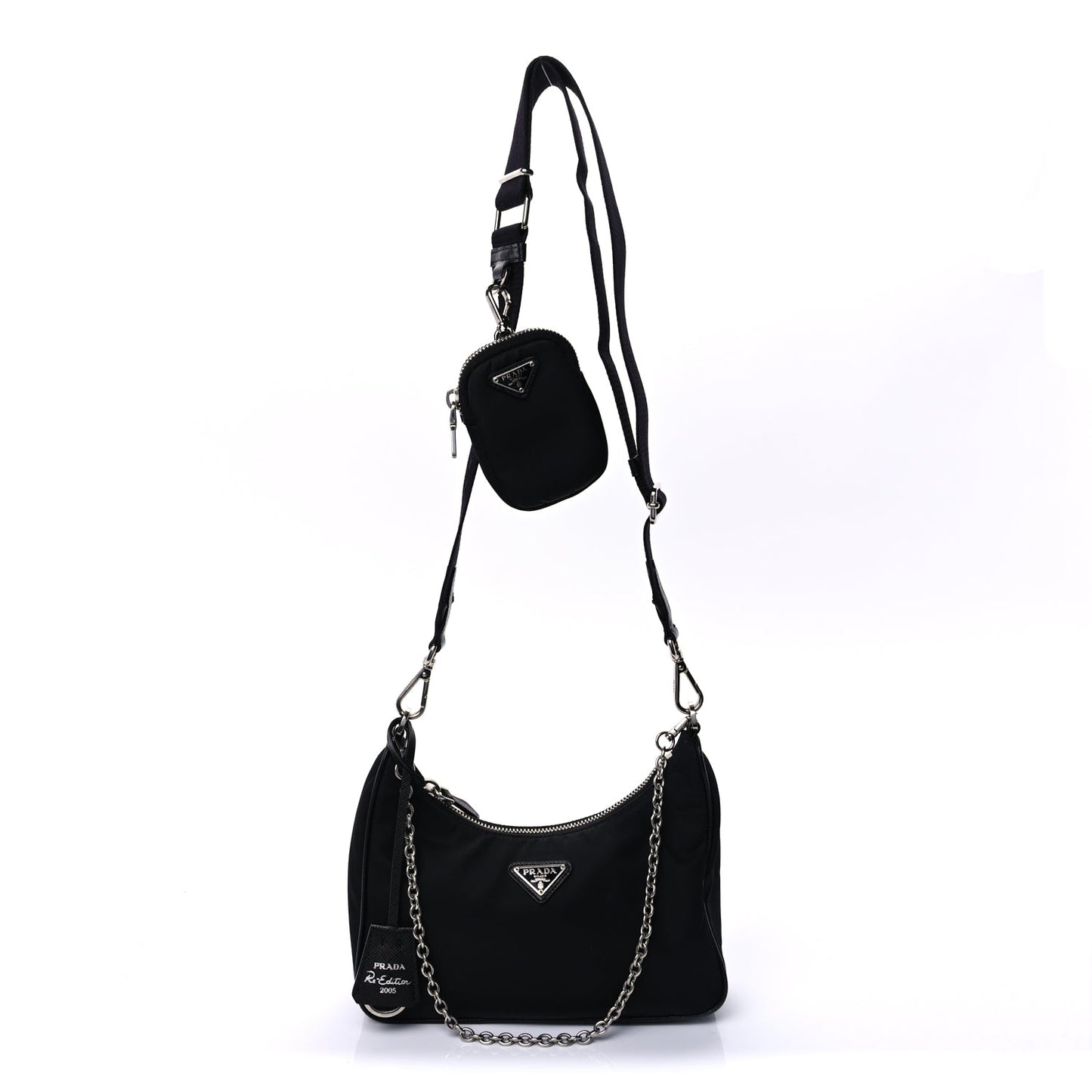 Prada Nylon Re-Edition 2005 Shoulder Bag Black