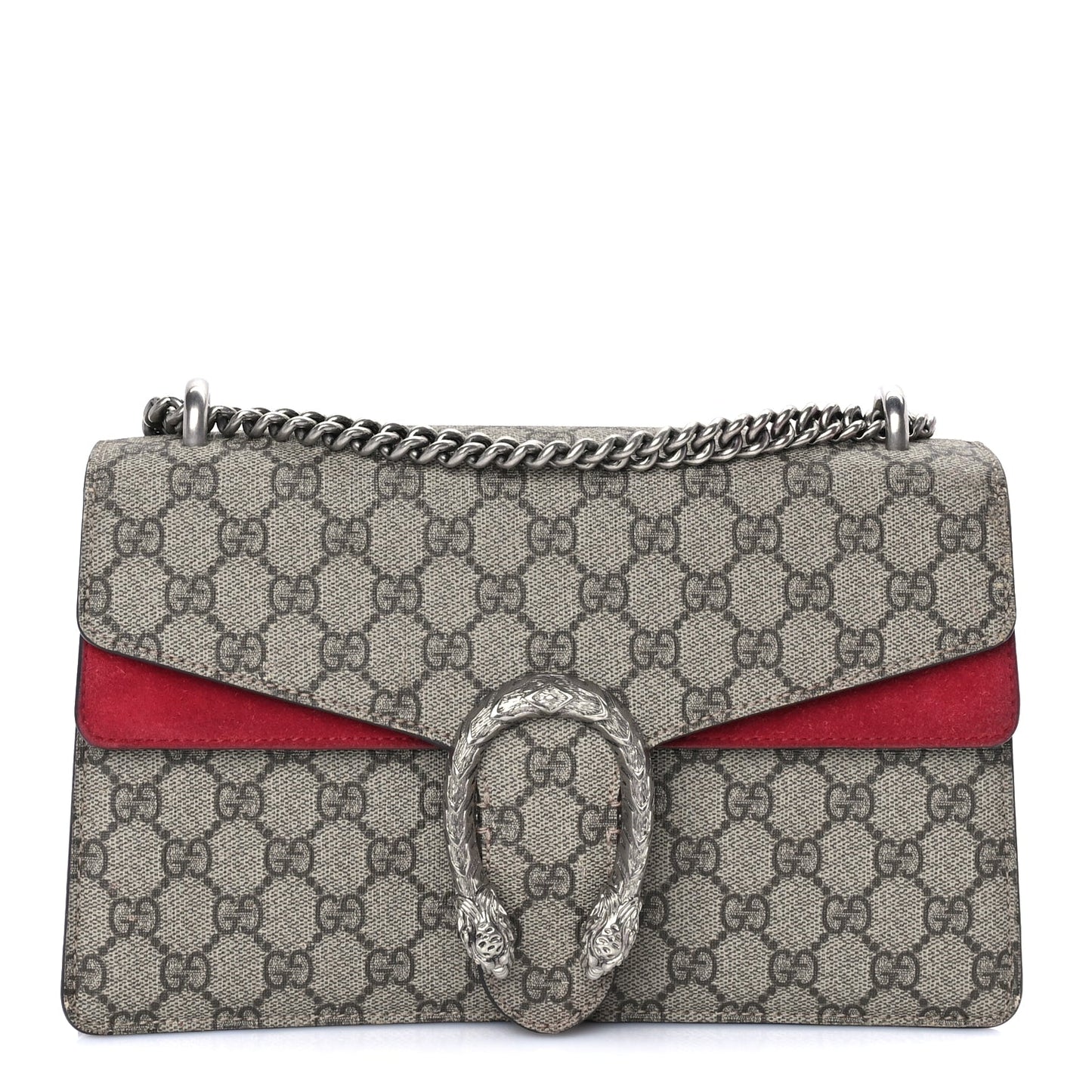 Gucci GG Supreme Monogram Small Dionysus Shoulder Bag  Red