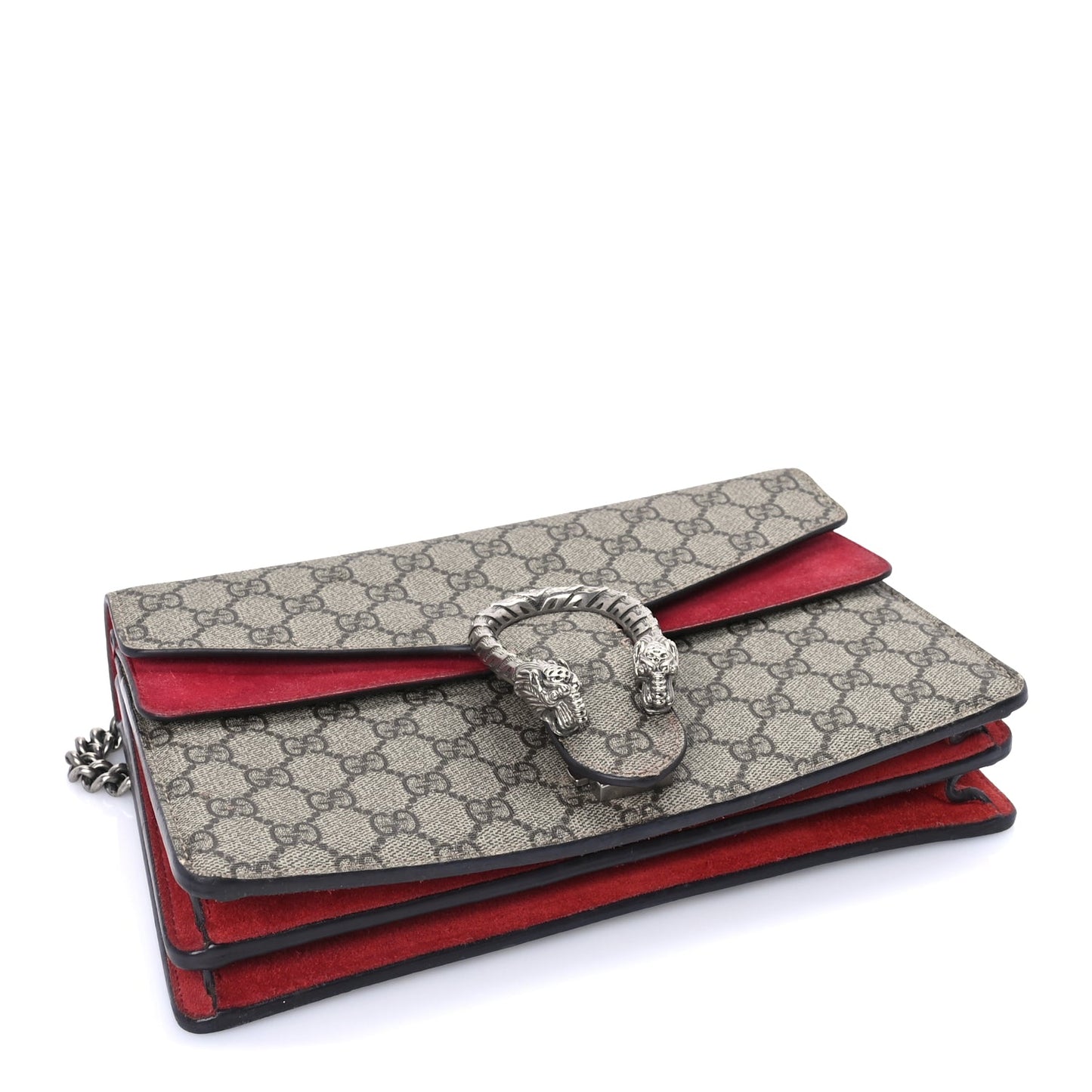 Gucci GG Supreme Monogram Small Dionysus Shoulder Bag  Red
