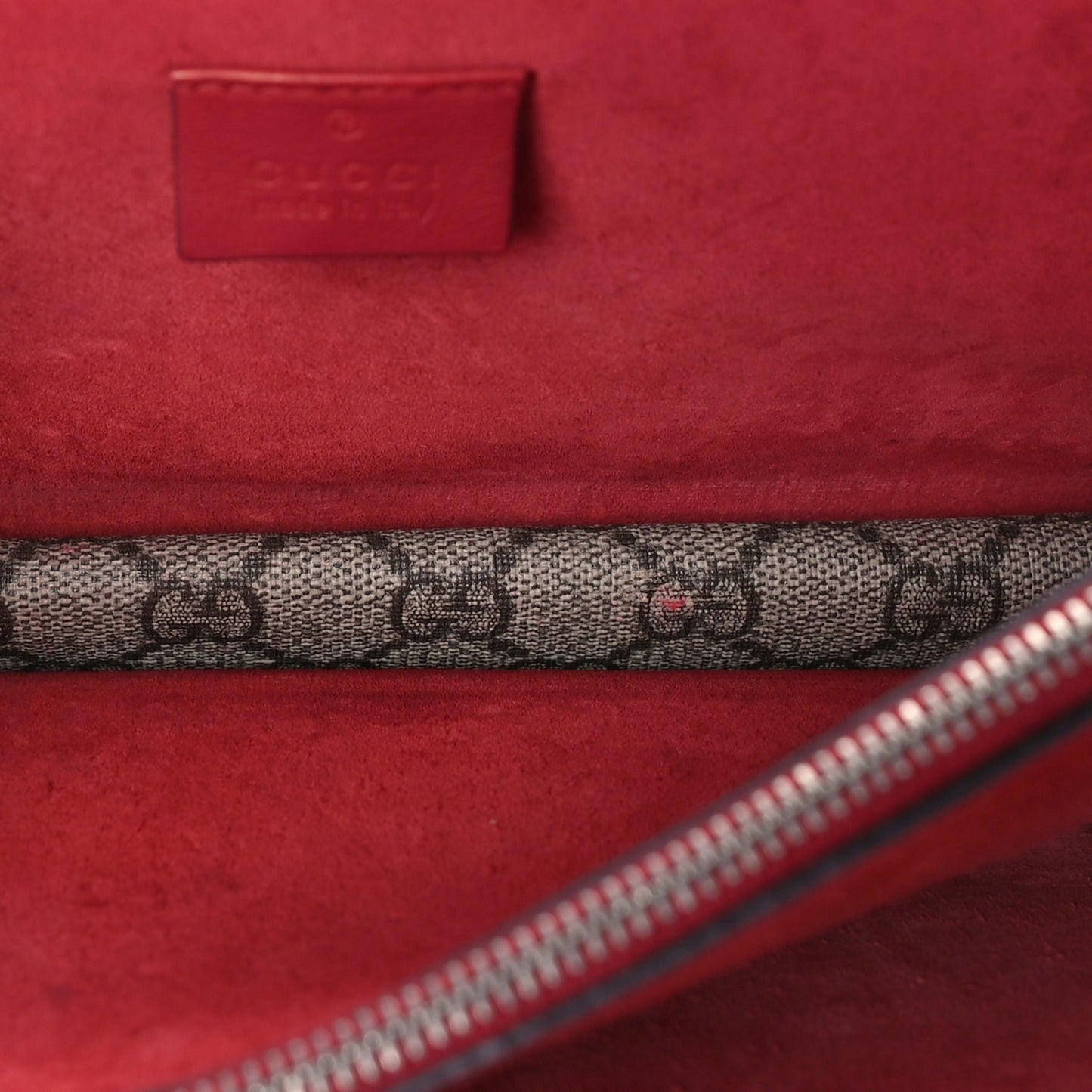 Gucci GG Supreme Monogram Small Dionysus Shoulder Bag  Red