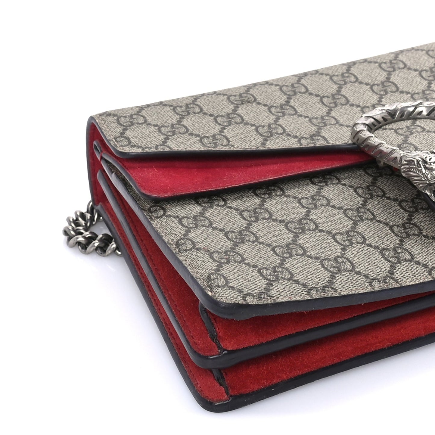Gucci GG Supreme Monogram Small Dionysus Shoulder Bag  Red