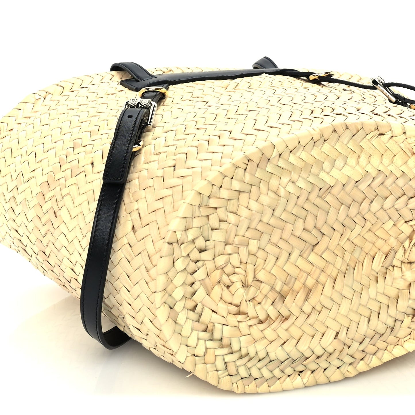 Givenchy Raffia Voyou Basket Tote Black
