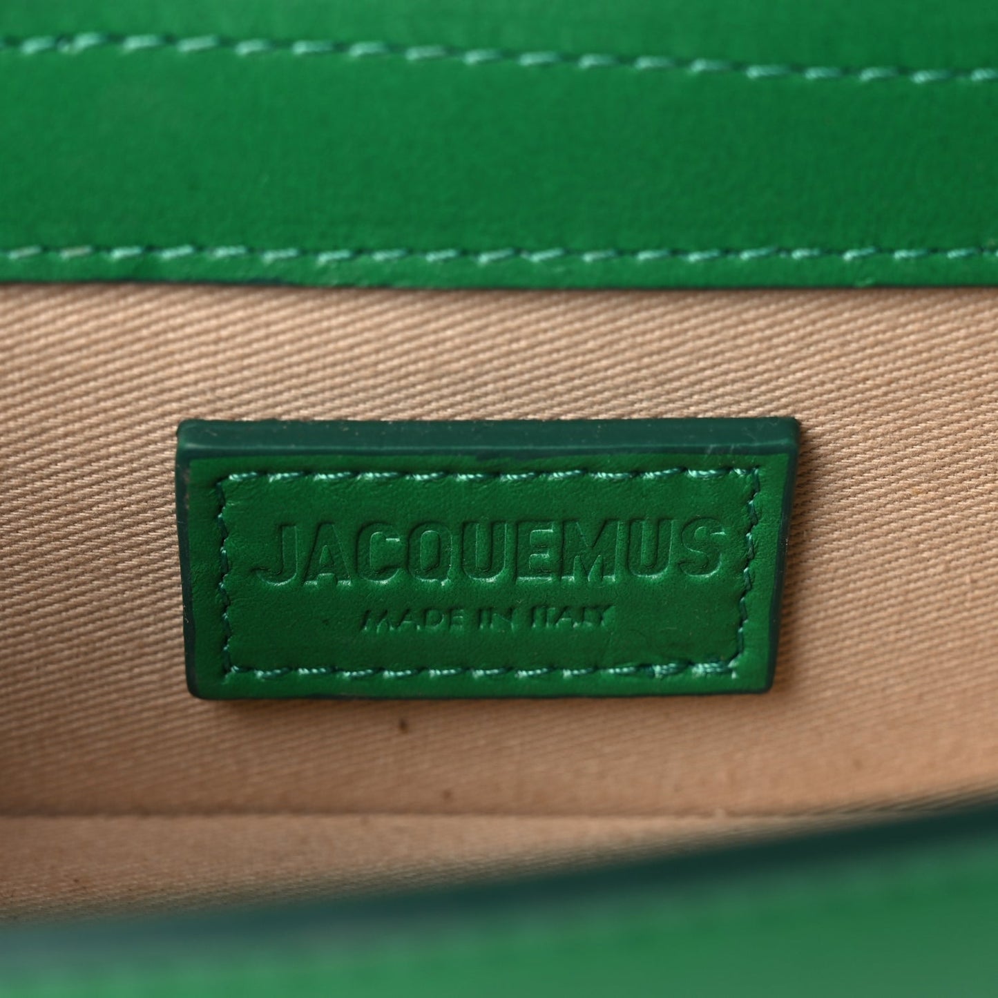 Jacquemus Smooth Calfskin Le Bambino Green