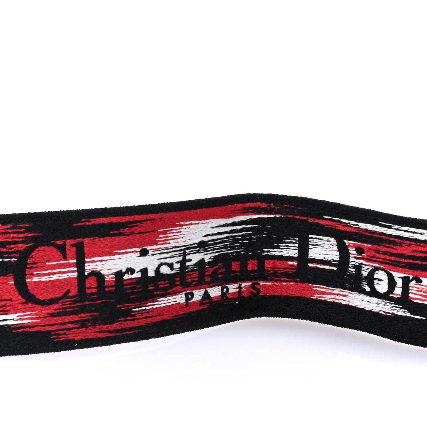 Christian Dior Canvas Embroidered Dioramour Shoulder Strap  Black Red White