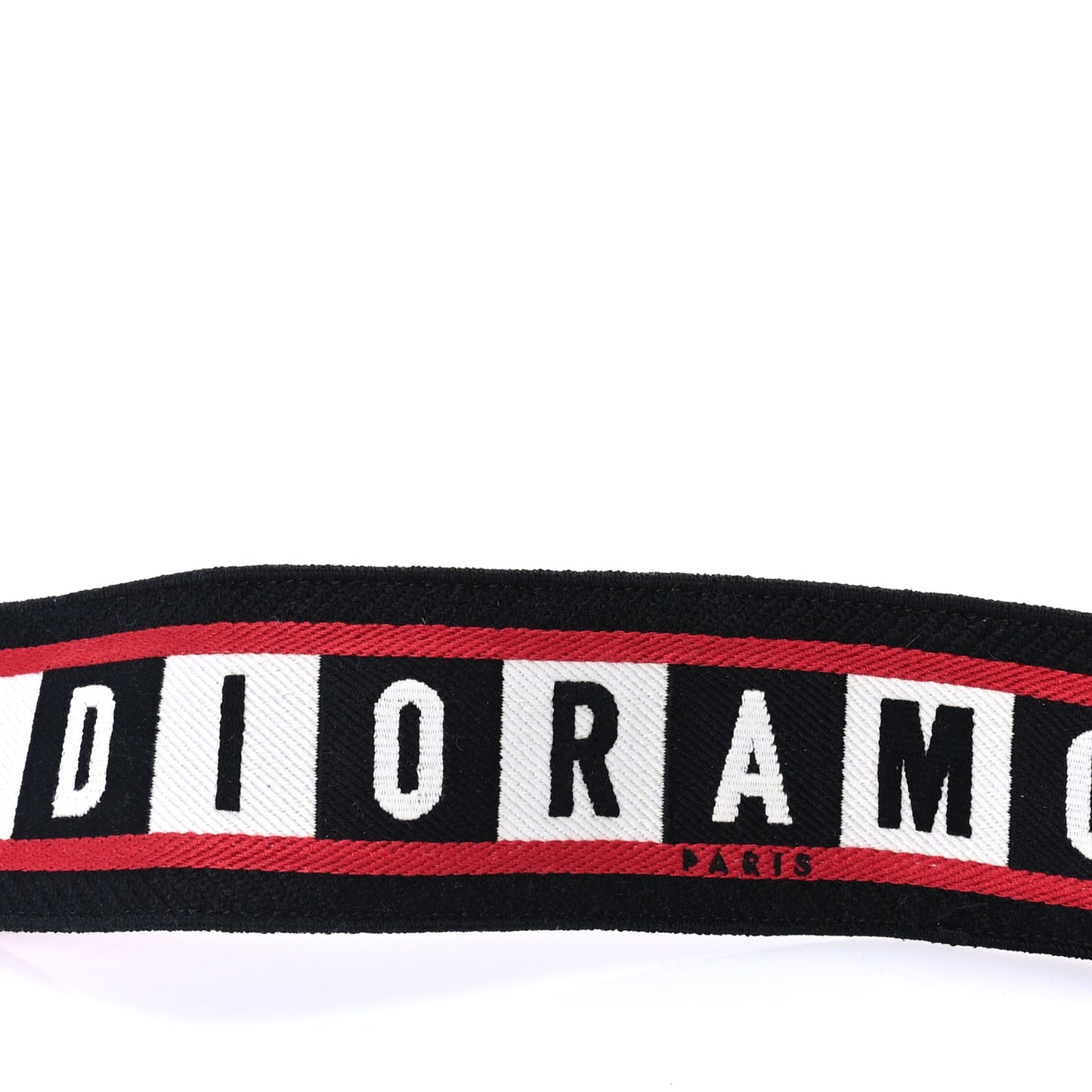 Christian Dior Canvas Embroidered Dioramour Shoulder Strap  Black Red White
