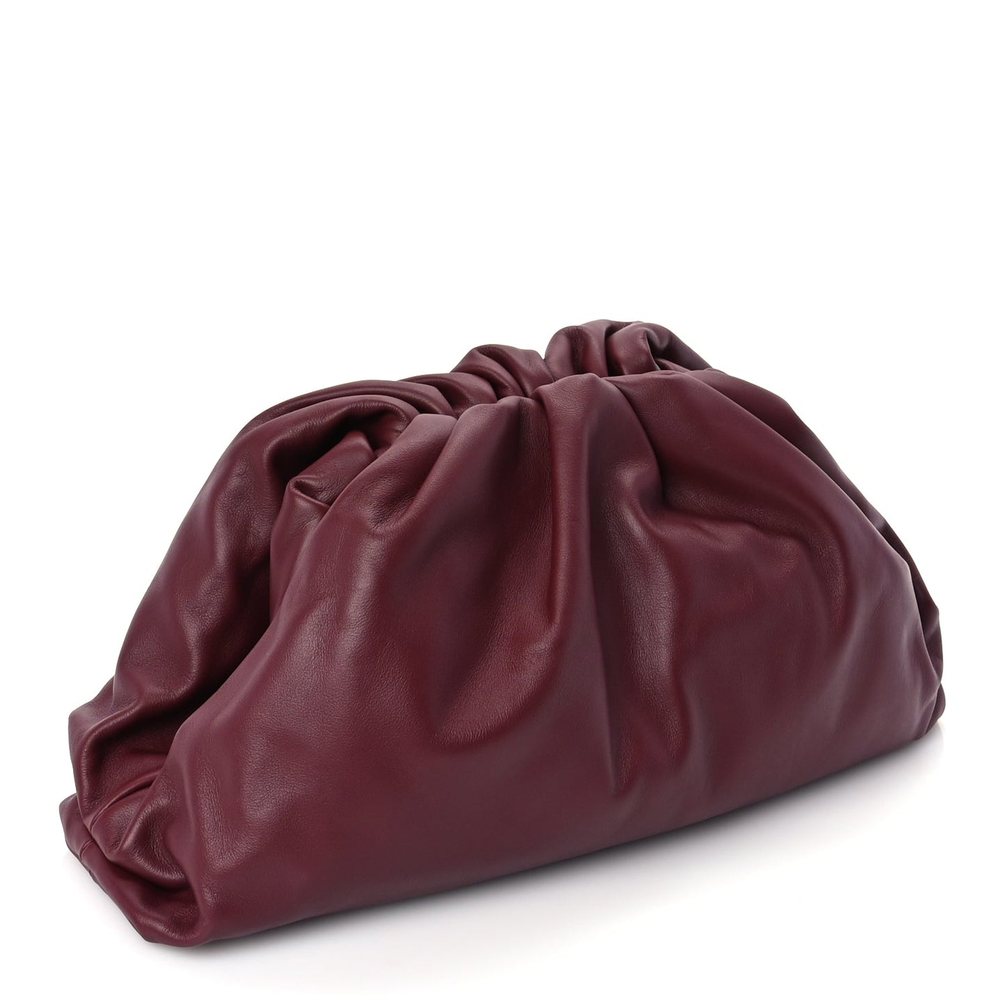 Bottega Veneta Smooth Butter Calf The Pouch Oversized Clutch  Bordeaux