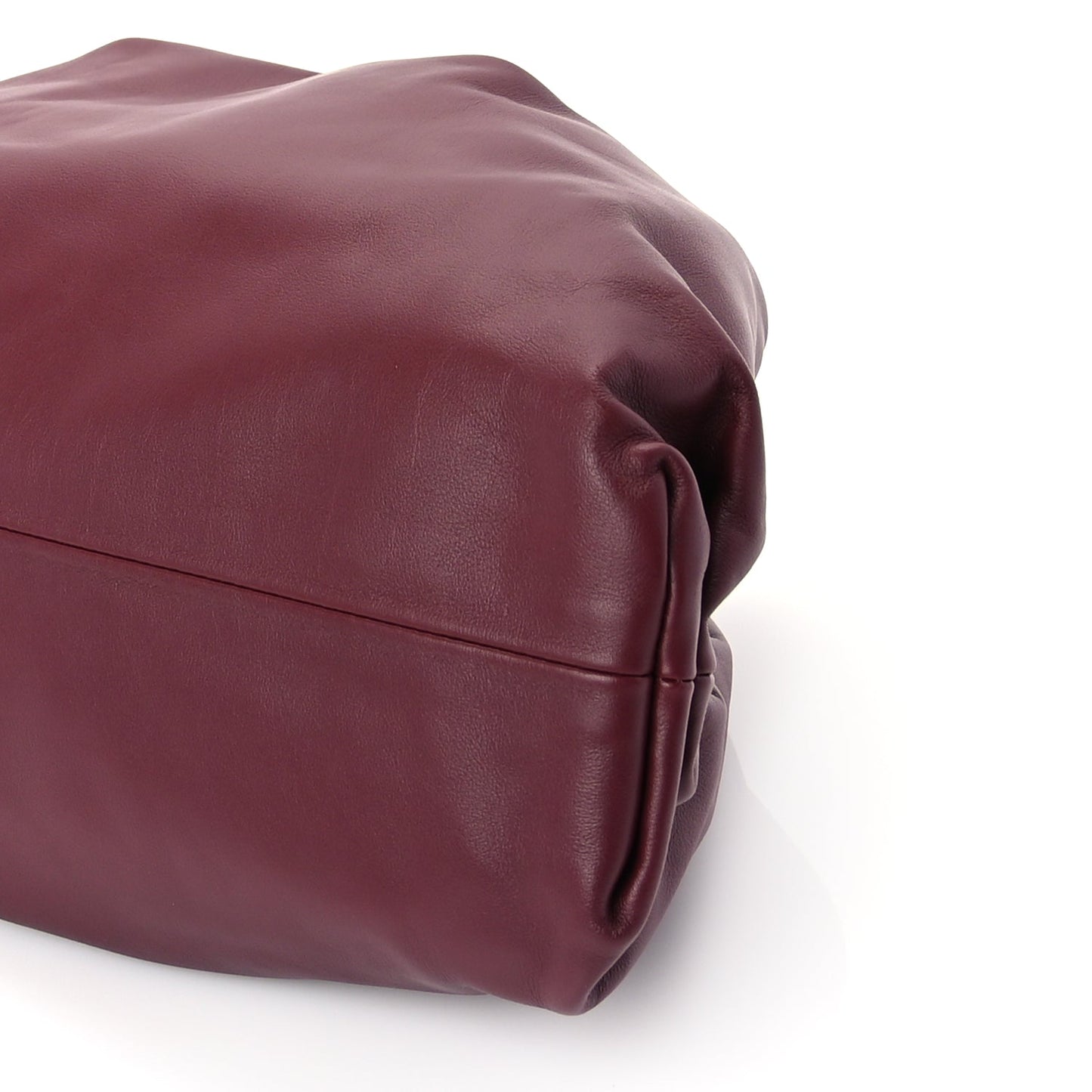 Bottega Veneta Smooth Butter Calf The Pouch Oversized Clutch  Bordeaux